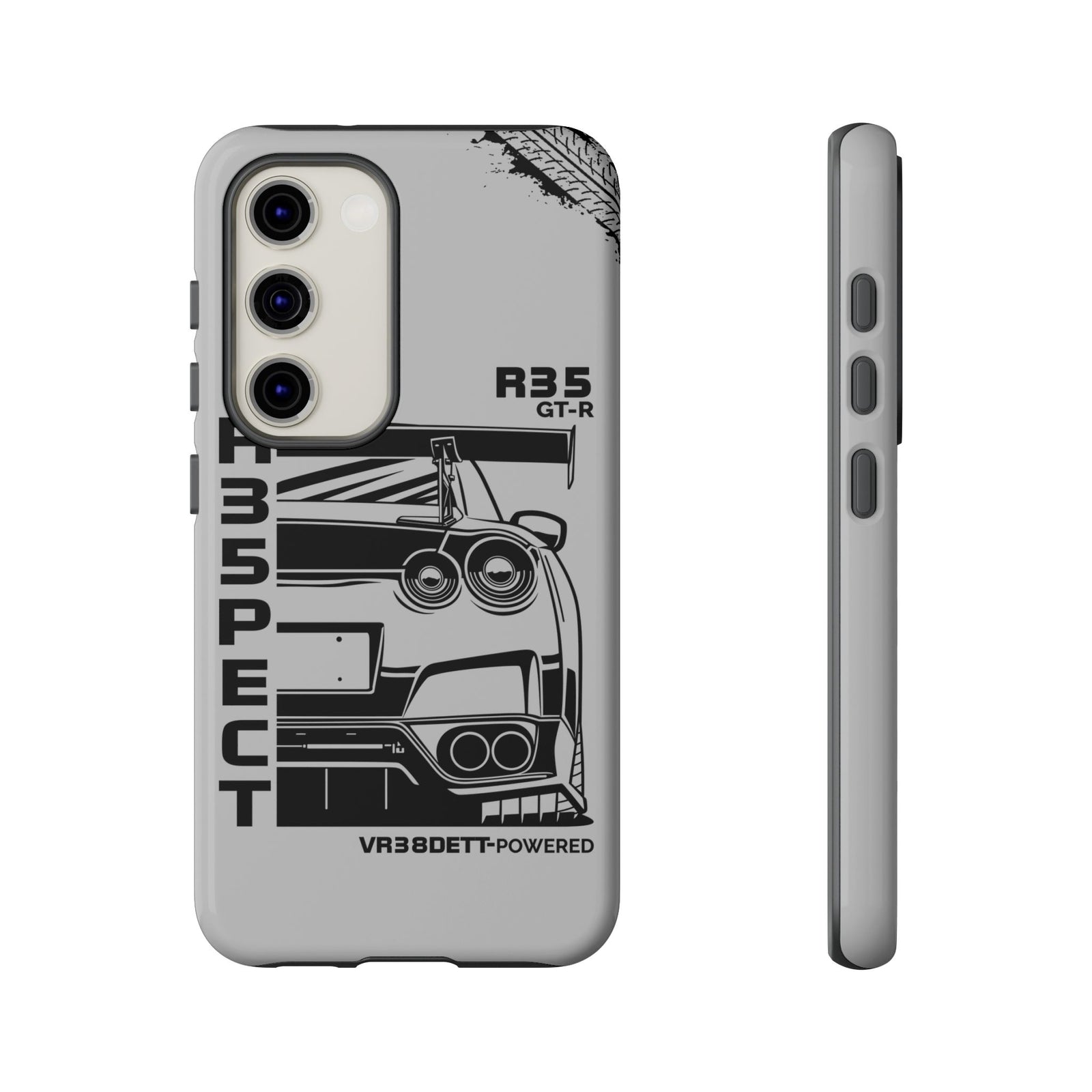 JDM Front View Tough Phone Case - Samsung Galaxy S23, glossy, front and side view
