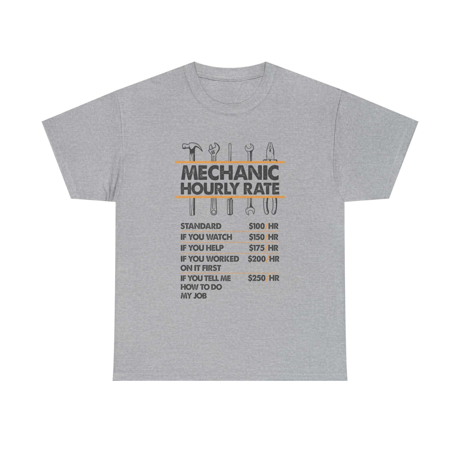 Man wearing Mechanic Hour Rate T-Shirt shirt - car enthusiast gift