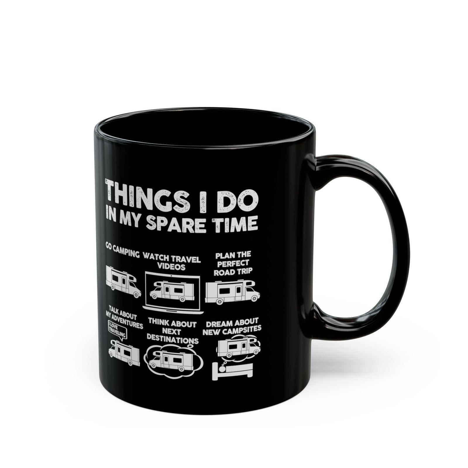 Camper Life Things I Do mug - RV camping humor design - funny gift for camper