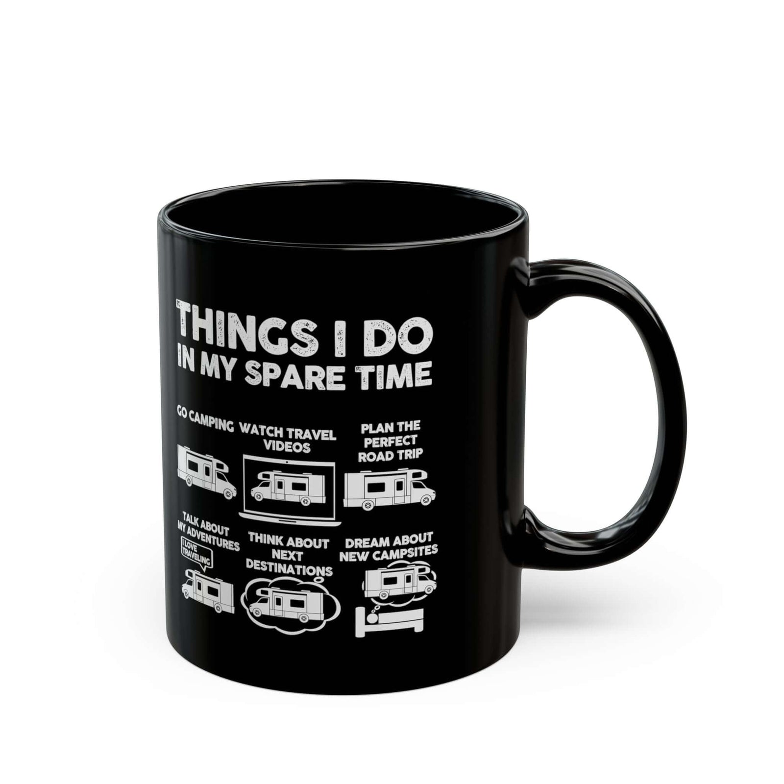 Camper Life Things I Do mug - RV camping humor design - funny gift for camper