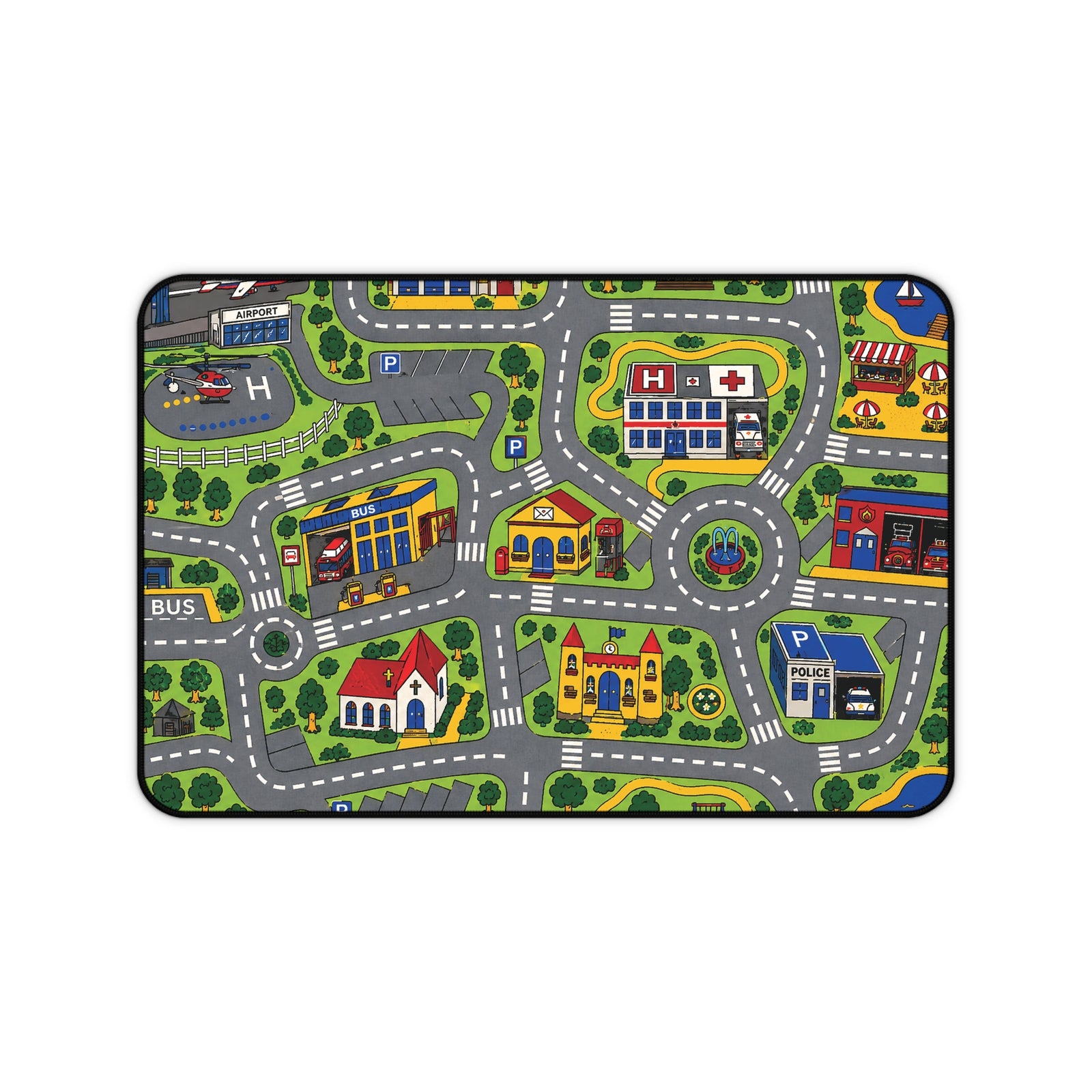 City Carpet desk mat design | Retro 90s gaming mouse pad | 365CarMods