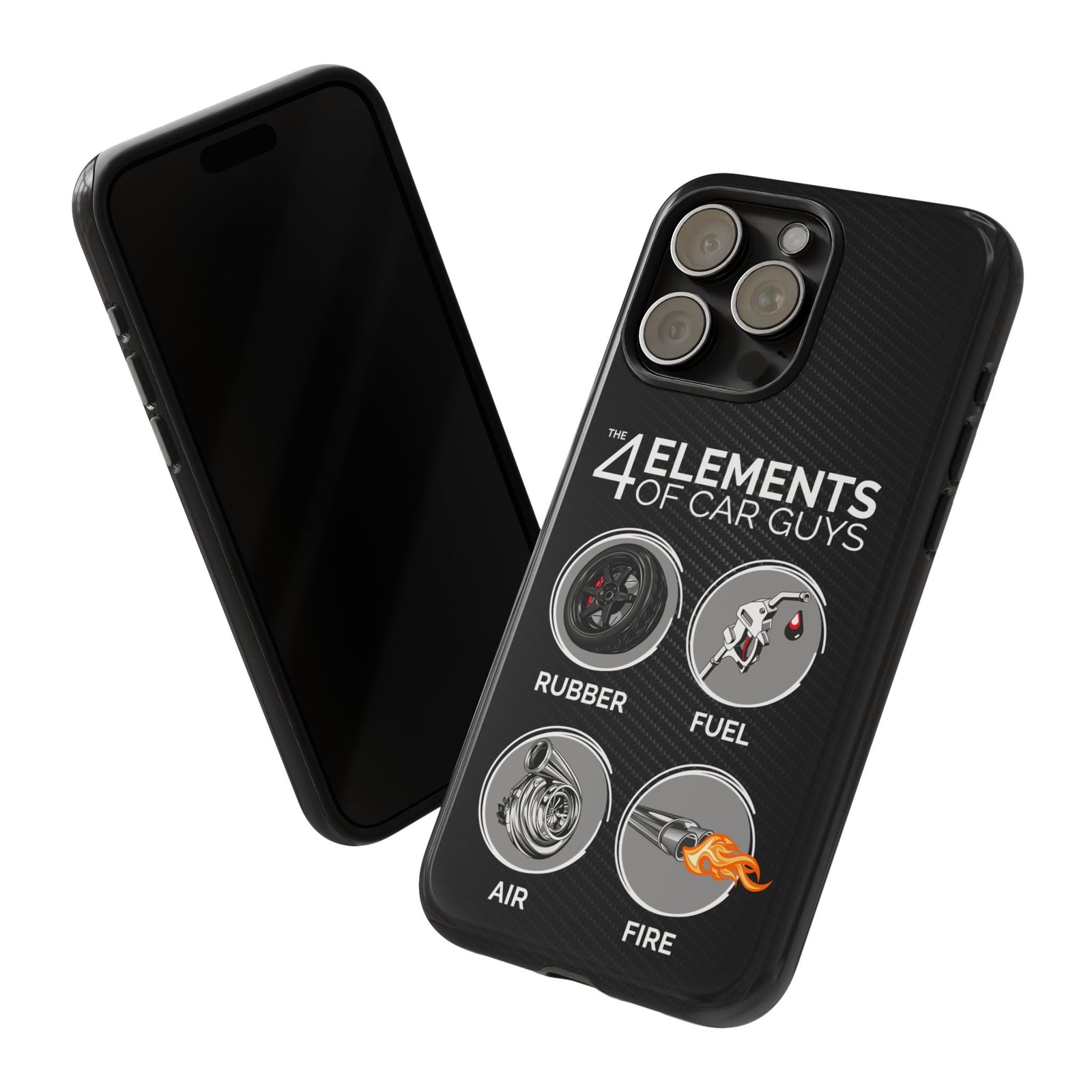 The 4 Elements of Car Guys Tough Phone Case | Funny Car Lover Gift