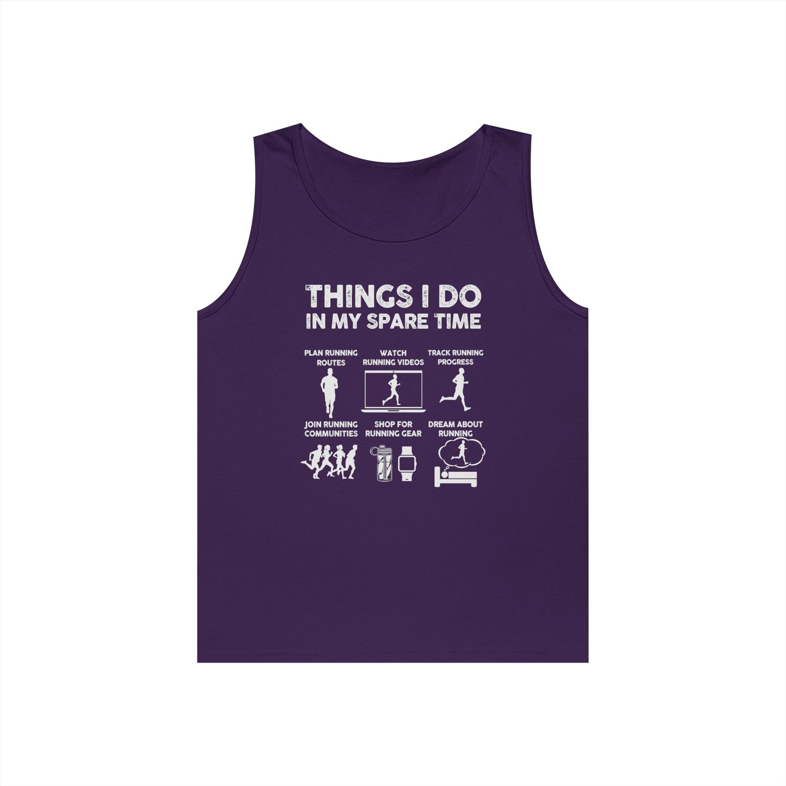 Funny Running Tank Top for Men, Things I Do In My Spare Time Sleeveless Shirt, Marathon Runner Gift, Gym Workout Singlet