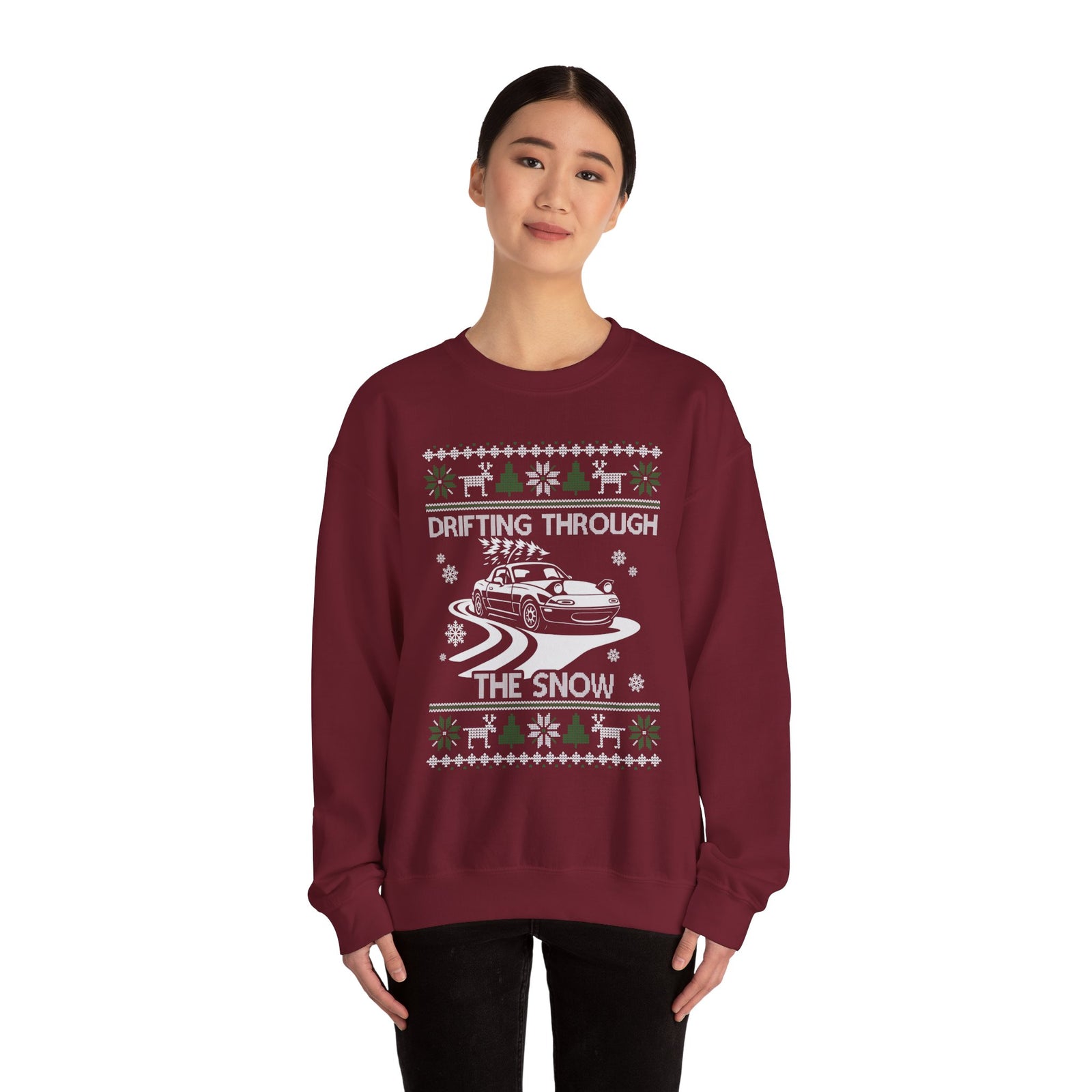 Miata Drifting Ugly Christmas Sweatshirt