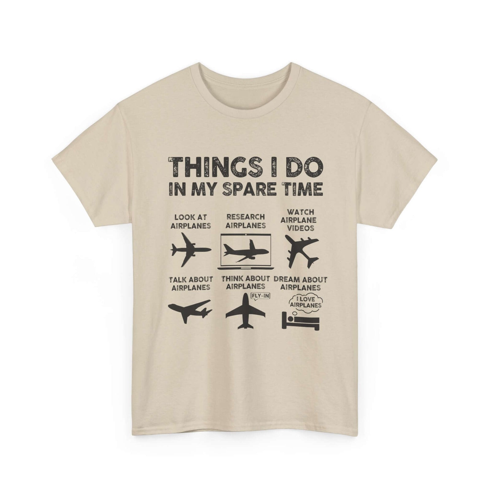 Things I Do in My Spare Time Aviation T-Shirt | Funny Pilot Gift