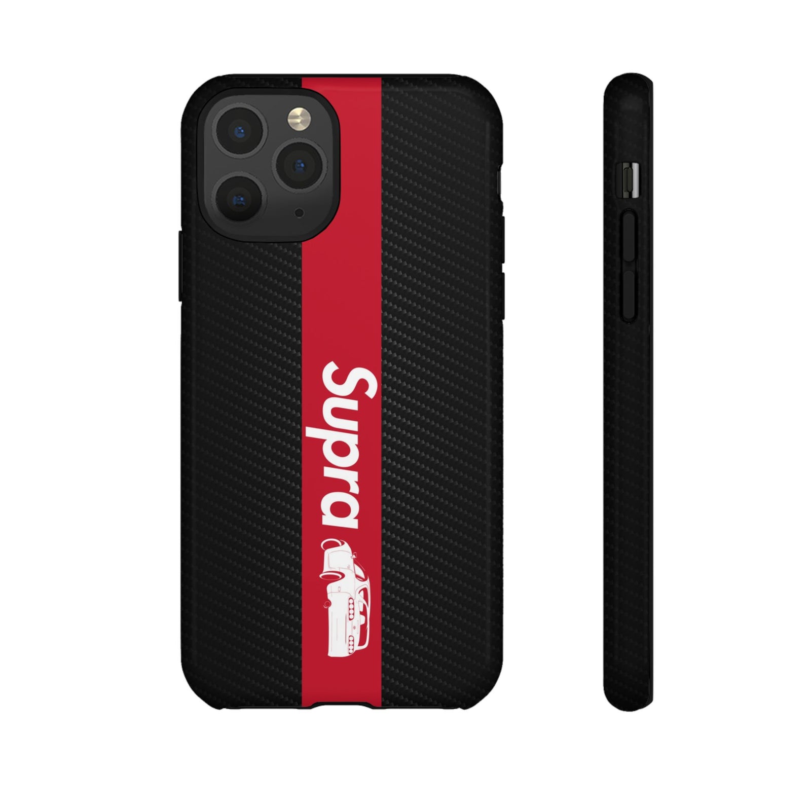 JDM Style Design Tough Phone Case - iPhone 11 Pro, glossy, front and side view