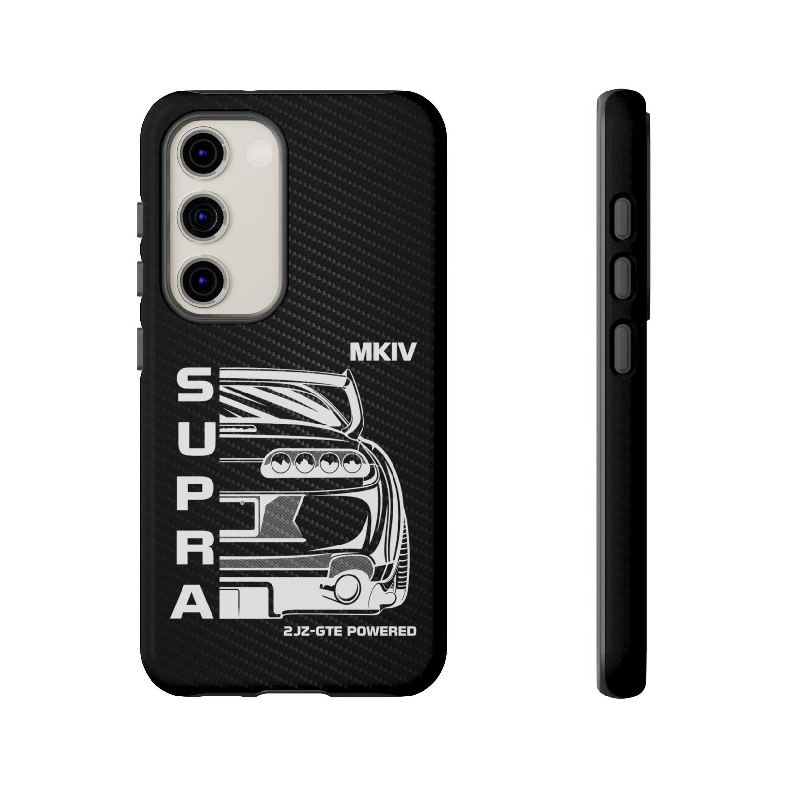 JDM Back View Tough Phone Case - Samsung Galaxy S23, glossy, front and side view
