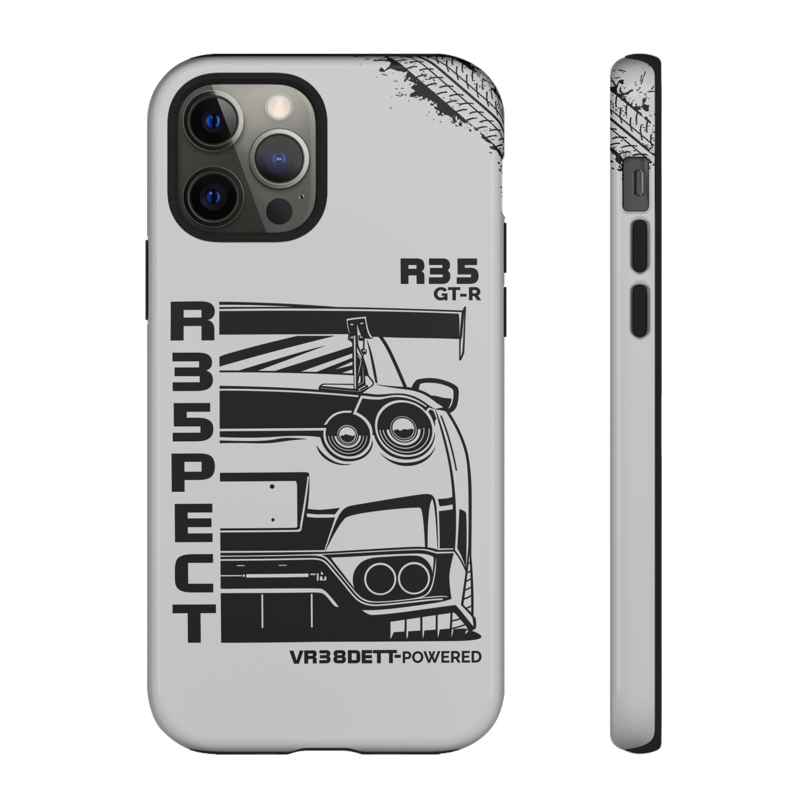JDM Front View Tough Phone Case - iPhone 12 Pro, glossy, front and side view