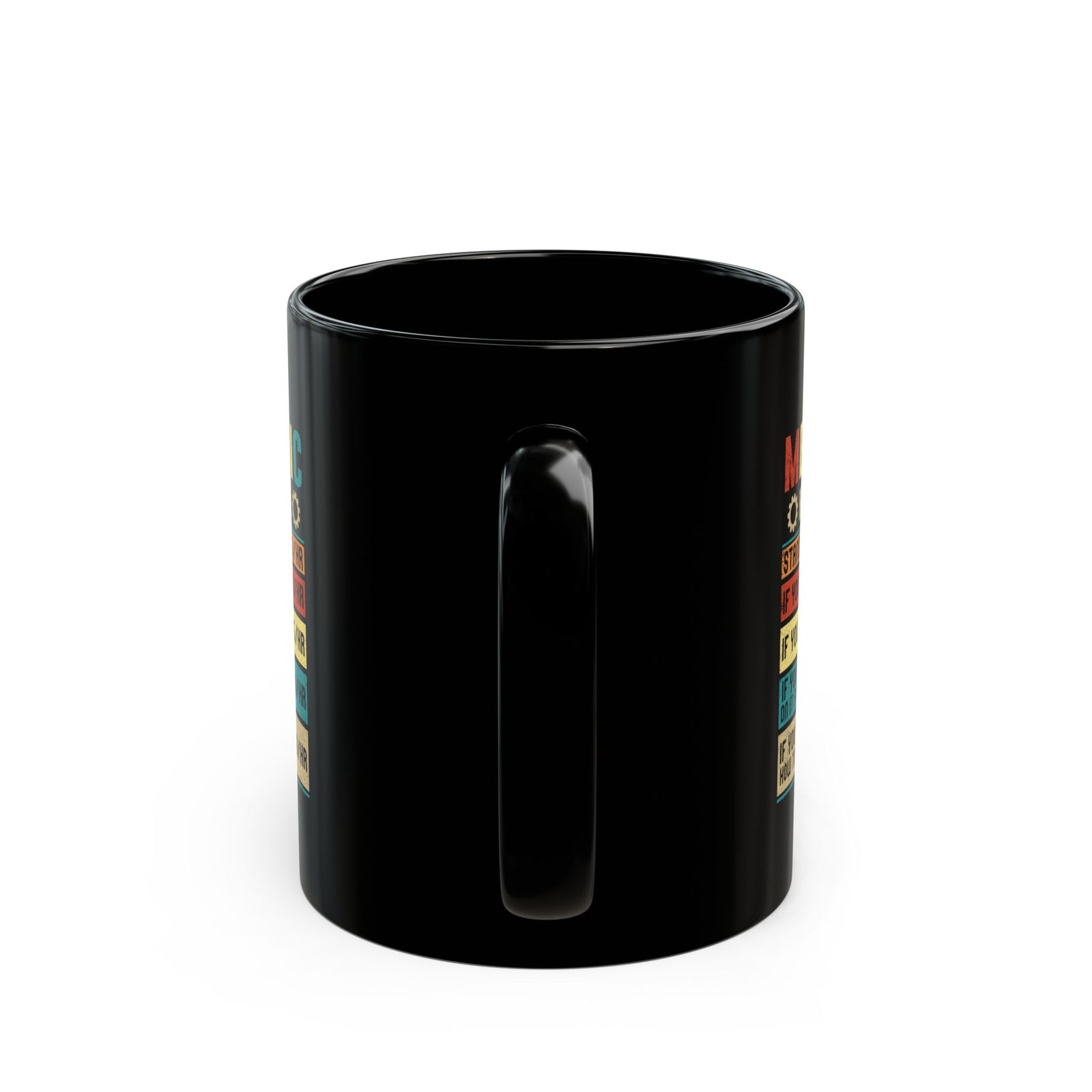 Mechanic Hourly Rate Coffee Mug - 11oz black coffee mug, handle facing front