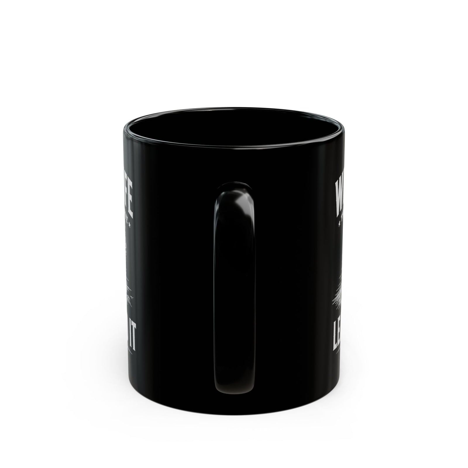 When Life Throws You a Curve Lean Into It Mug - 11oz black coffee mug, handle facing front