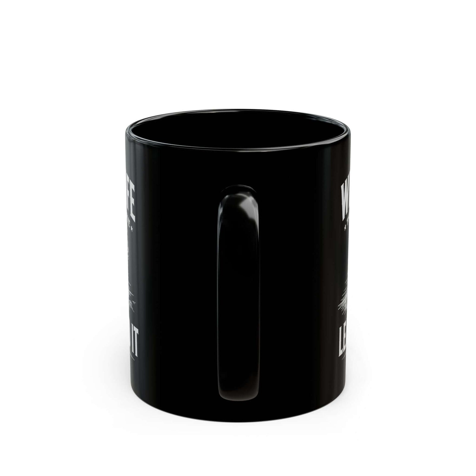 When Life Throws You a Curve Lean Into It Mug - 11oz black coffee mug, handle facing front