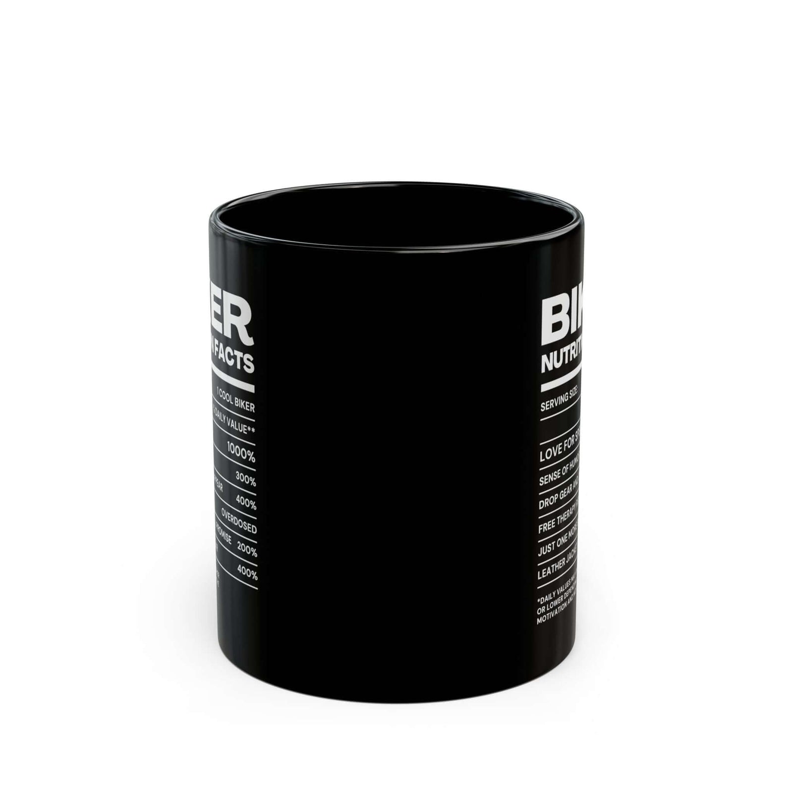Biker Nutrition Facts Coffee Mug ceramic coffee mug - gift for car fans