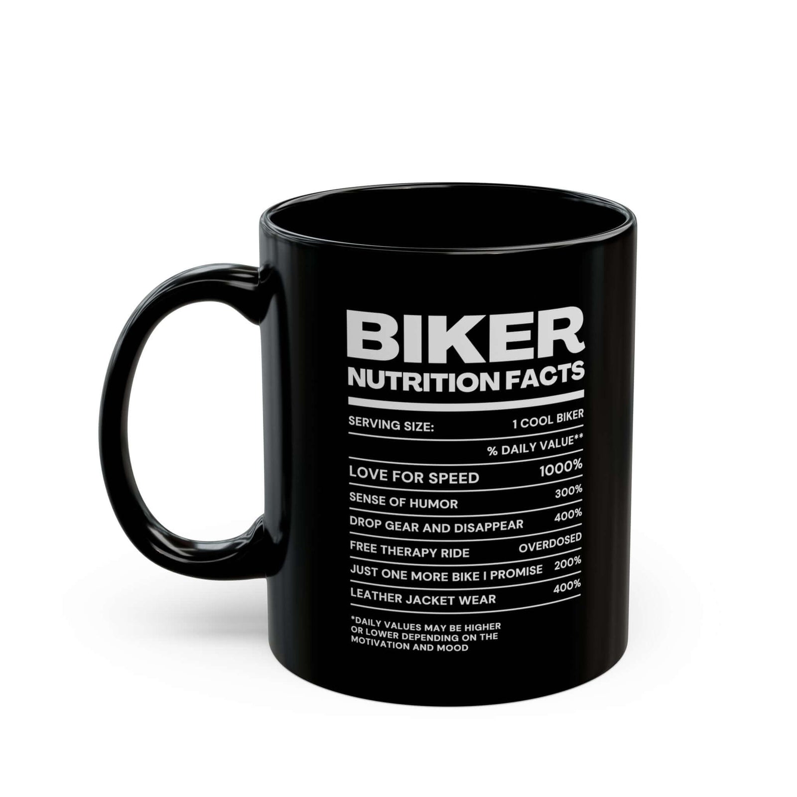 Biker Nutrition Facts Coffee Mug mug - car enthusiast gift