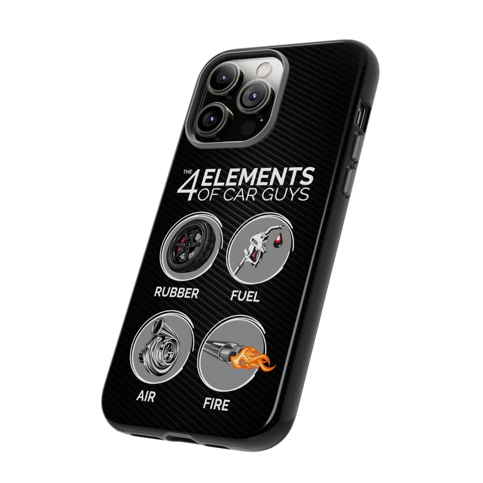 The 4 Elements of Car Guys Tough Phone Case | Funny Car Lover Gift
