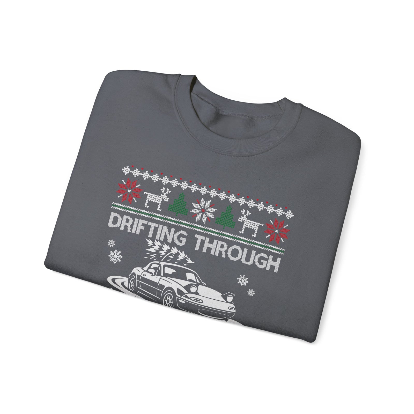 Miata Drifting Ugly Christmas Sweatshirt