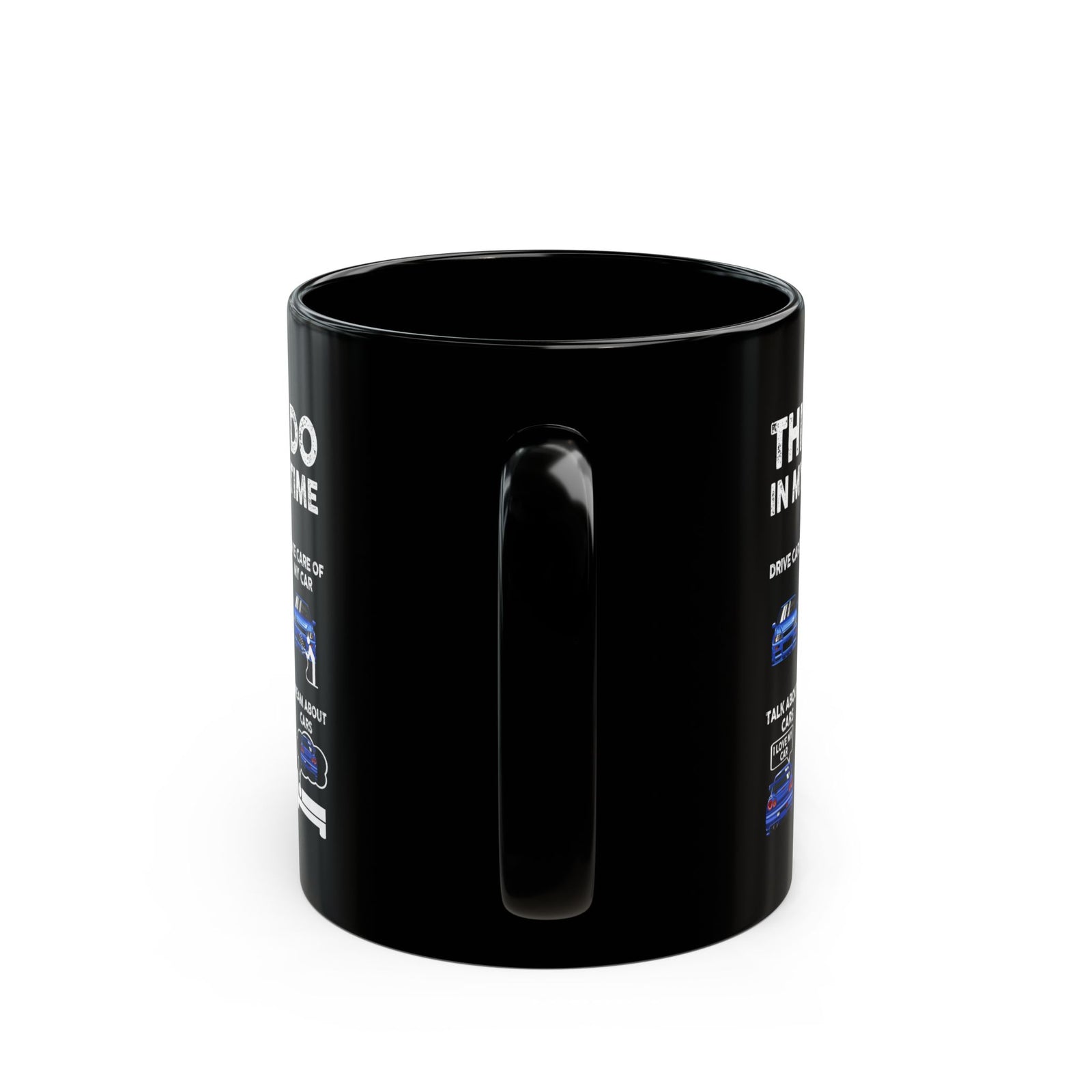 Things I Do in My Spare Time JDM Mug - 11oz black coffee mug, handle facing front