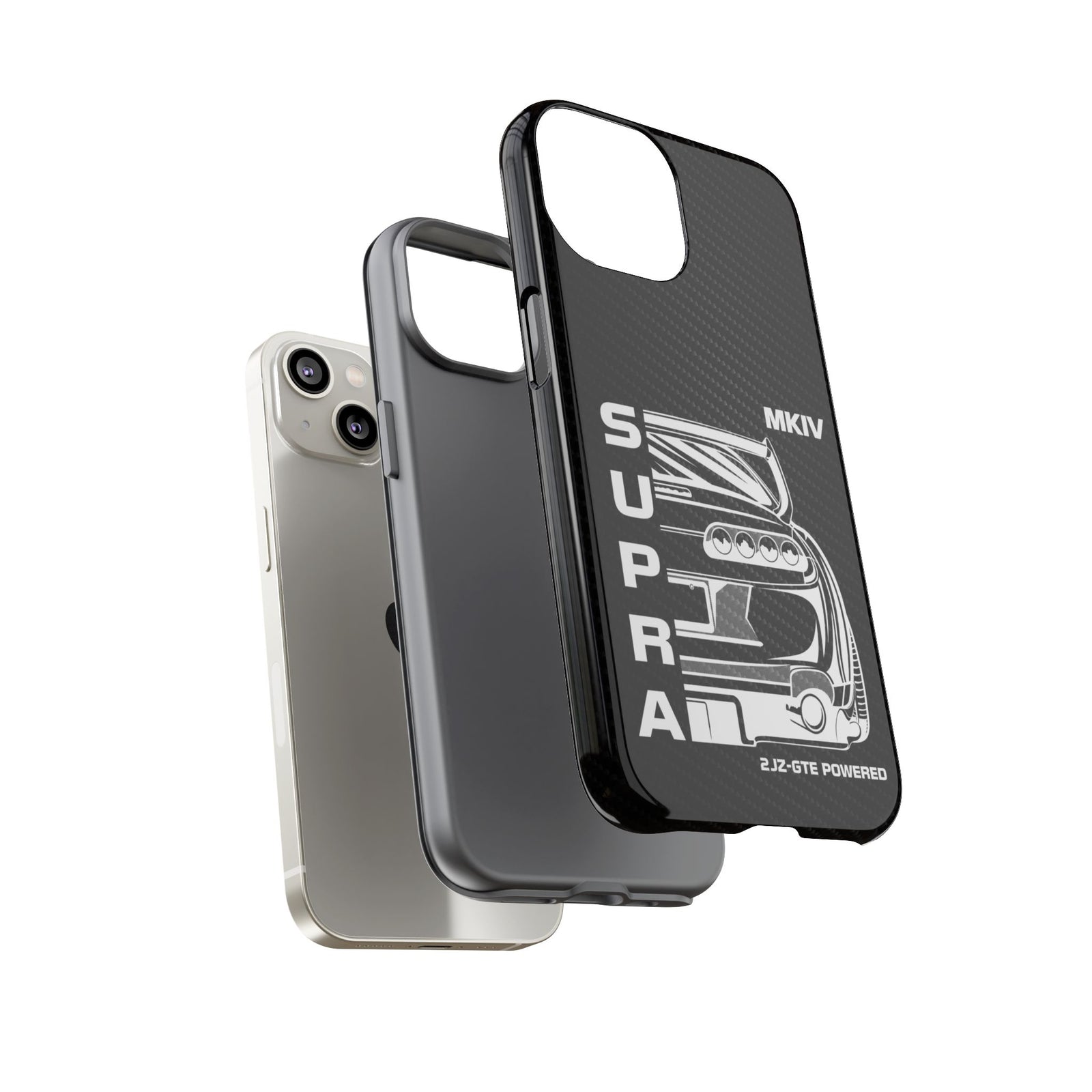 JDM Back View Tough Phone Case - iPhone 14, glossy, dual-layer protection