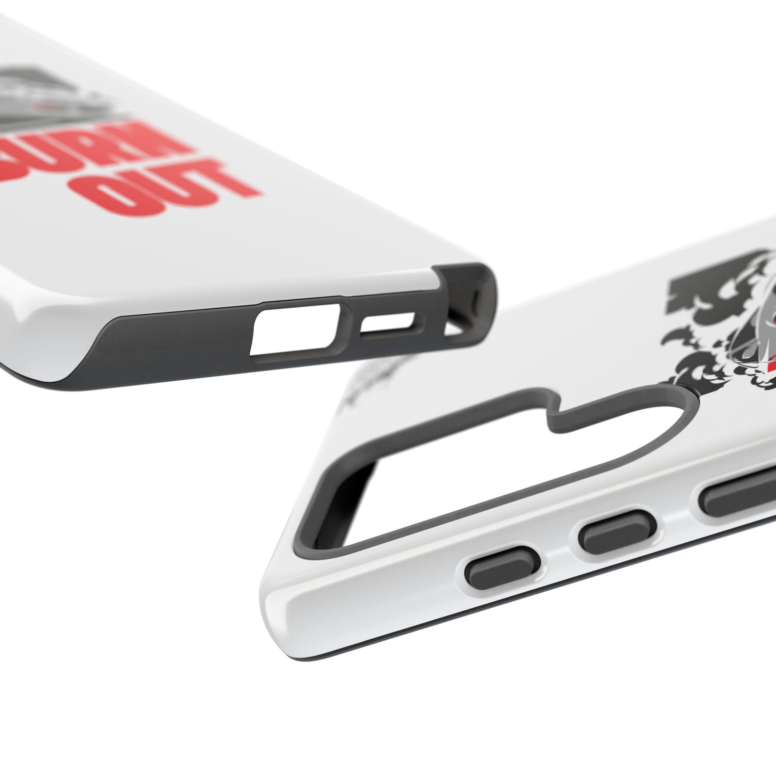 JDM Burnout Tough Car Phone Case - Samsung Galaxy S25 Ultra, glossy, edge and port close-up