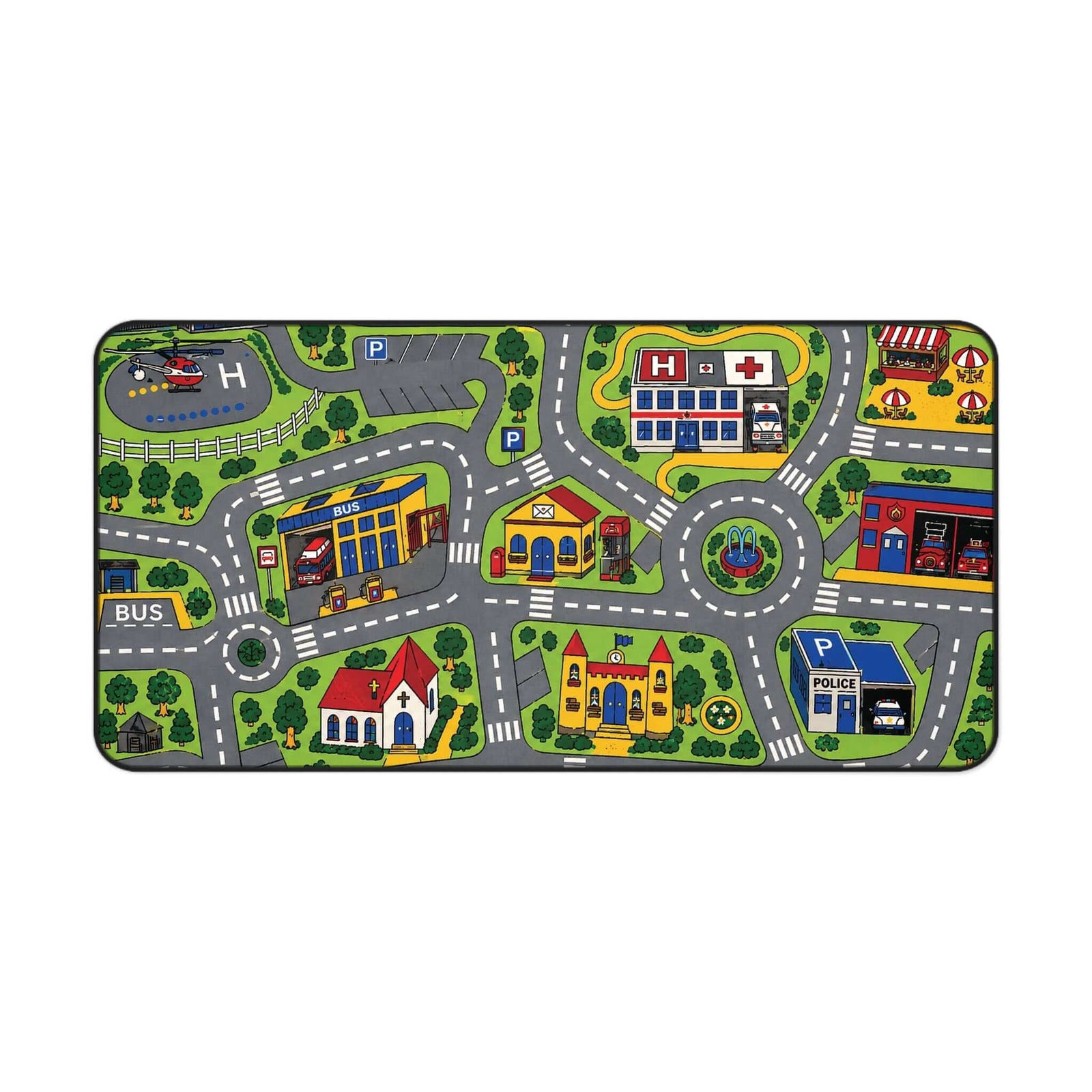 City Carpet desk mat medium size | Retro office gift | 365CarMods