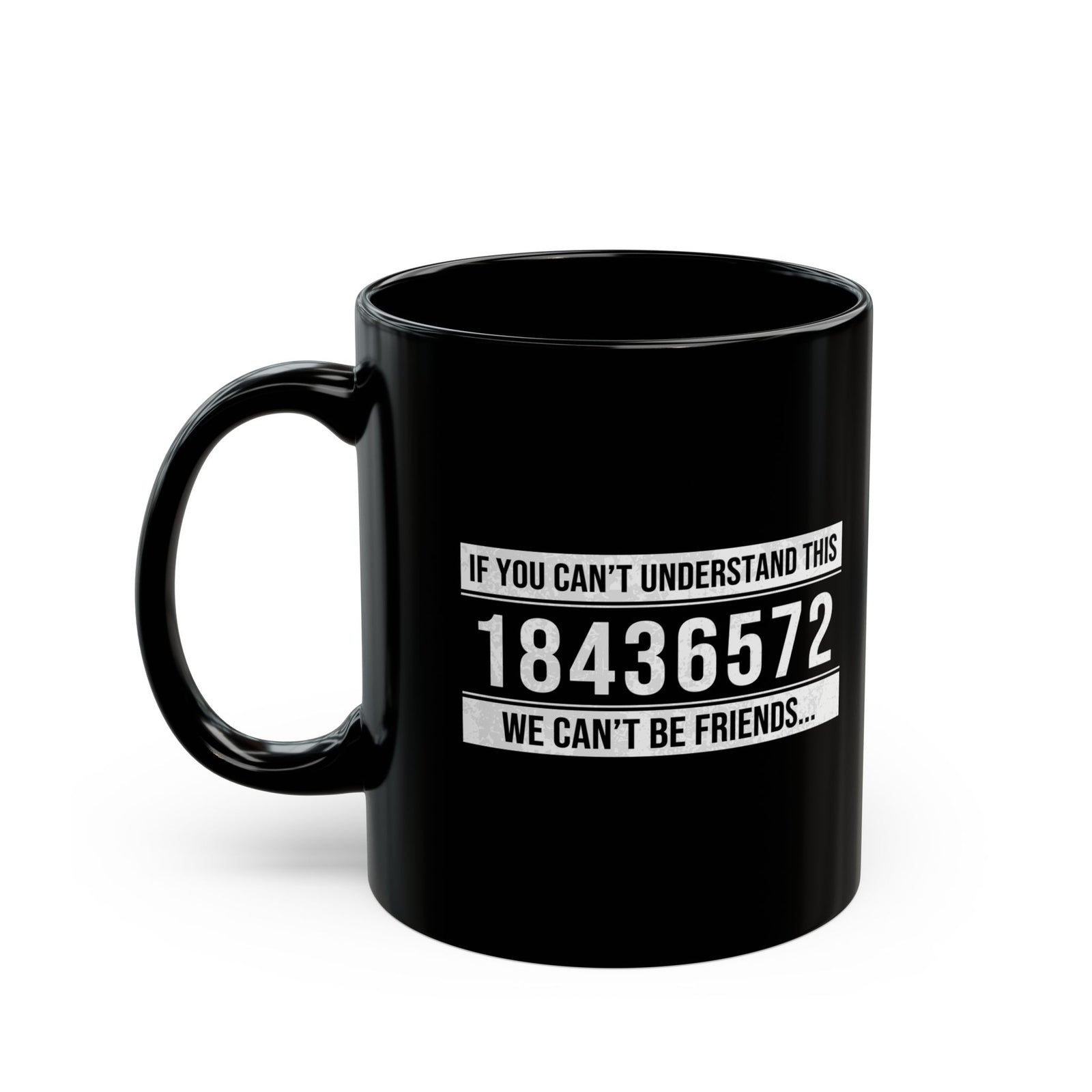 18436572 V8 Firing Order Coffee Mug - 11oz black coffee mug, handle on the left