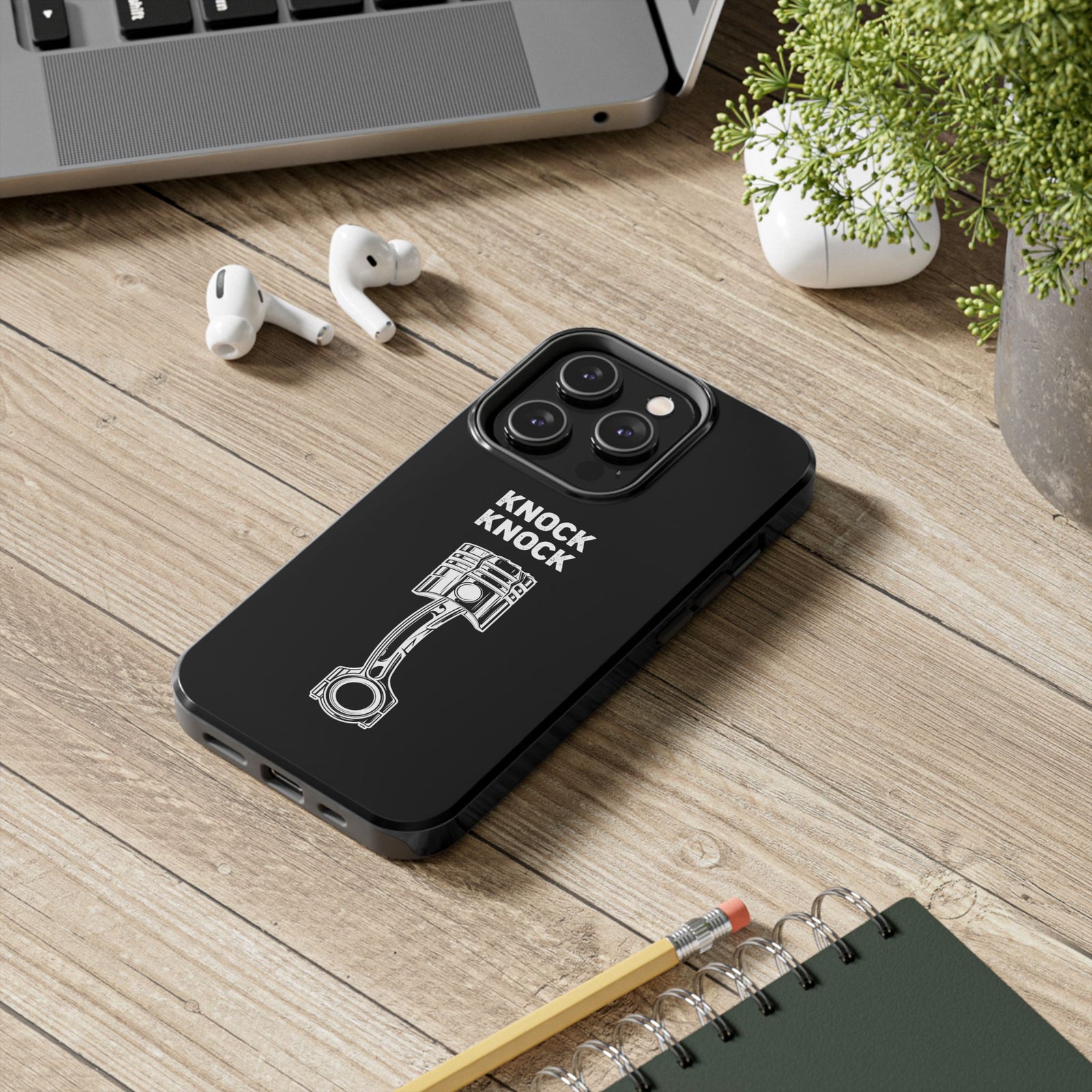 Knock Knock Broken Piston Phone Case | Funny Mechanic Car Guy Gift