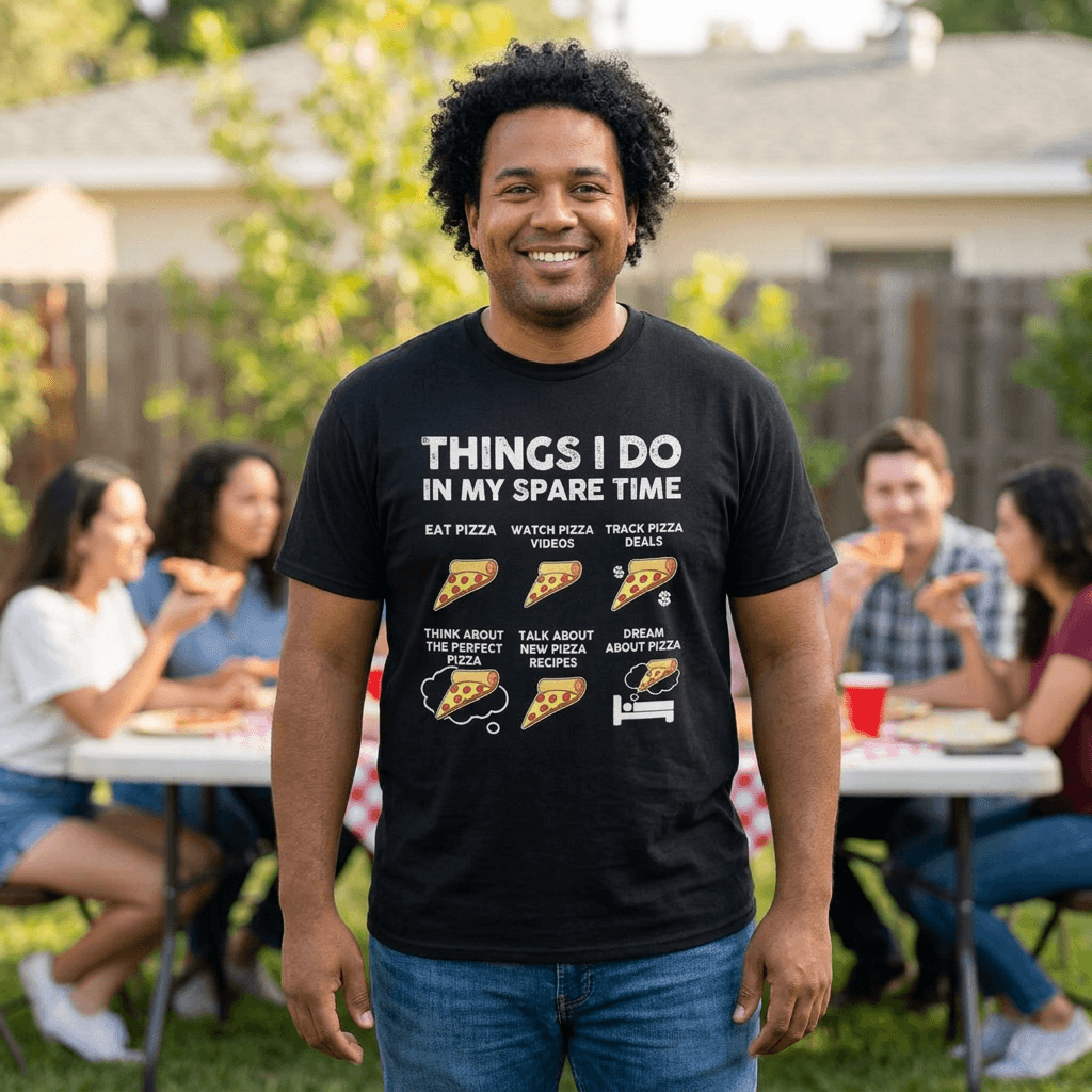 Things I do in my spare time pizza t-shirt - funny pizza lover tee
