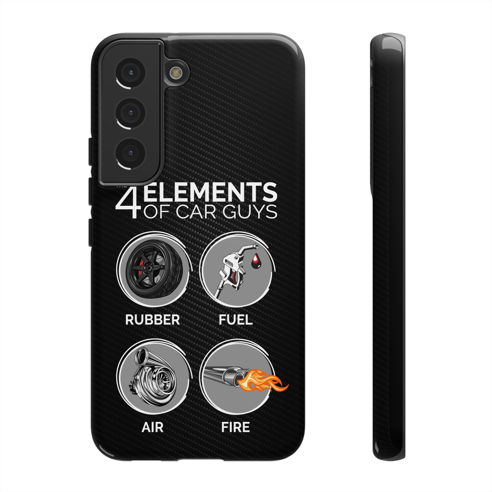 The 4 Elements of Car Guys Tough Phone Case | Funny Car Lover Gift