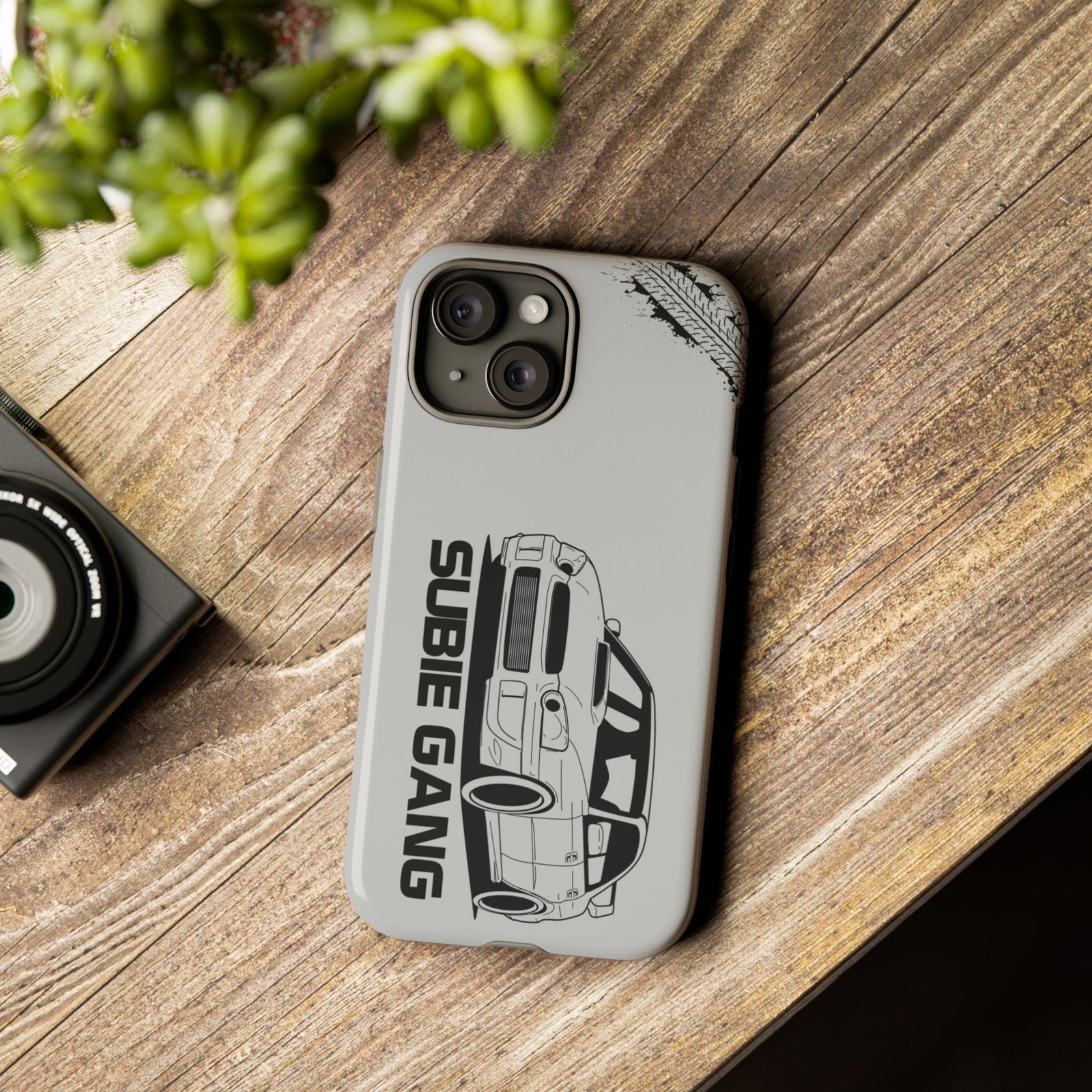JDM Gang Tough Phone Case - iPhone 15, glossy, lifestyle photo