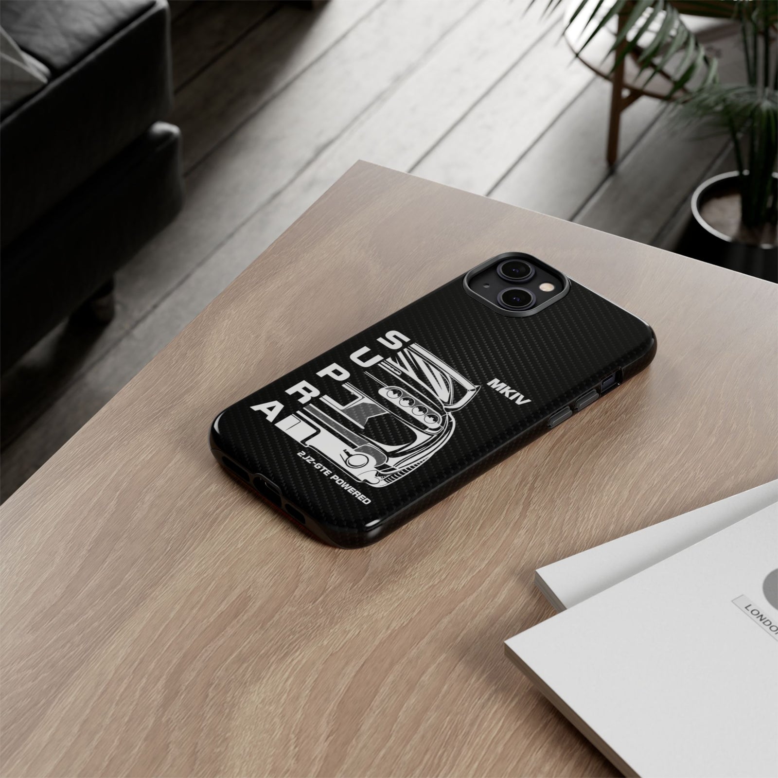 JDM Back View Tough Phone Case - iPhone 14 Plus, glossy, lifestyle photo