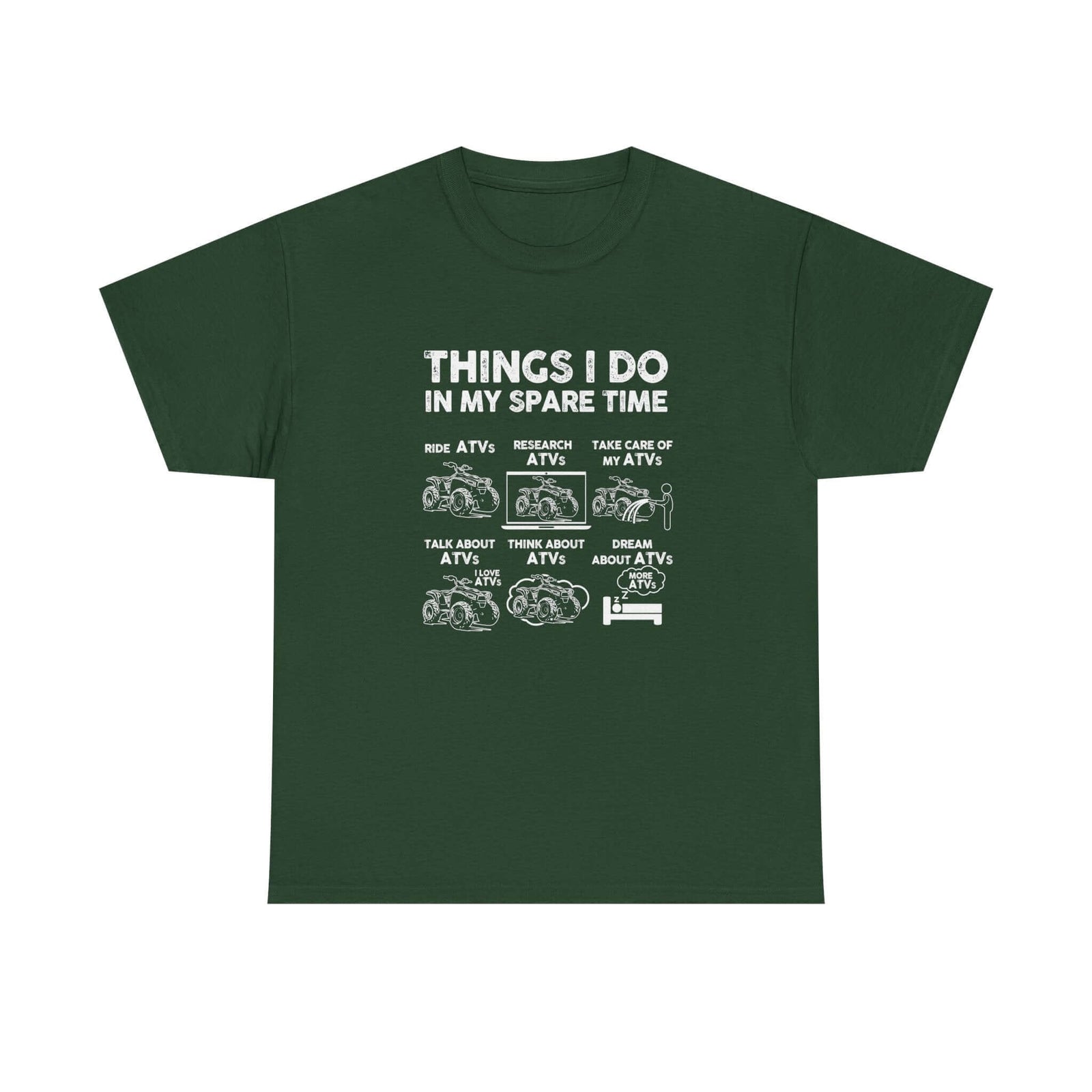 Man wearing Things I Do in My Spare Time ATV T-Shirt shirt - car enthusiast gift