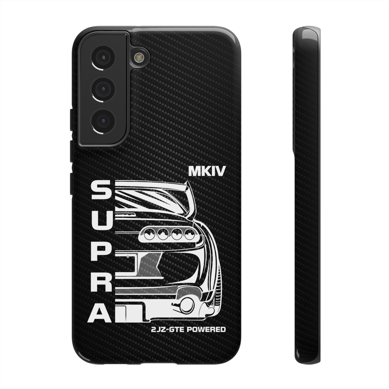 JDM Back View Tough Phone Case - Samsung Galaxy S22, glossy, front and side view