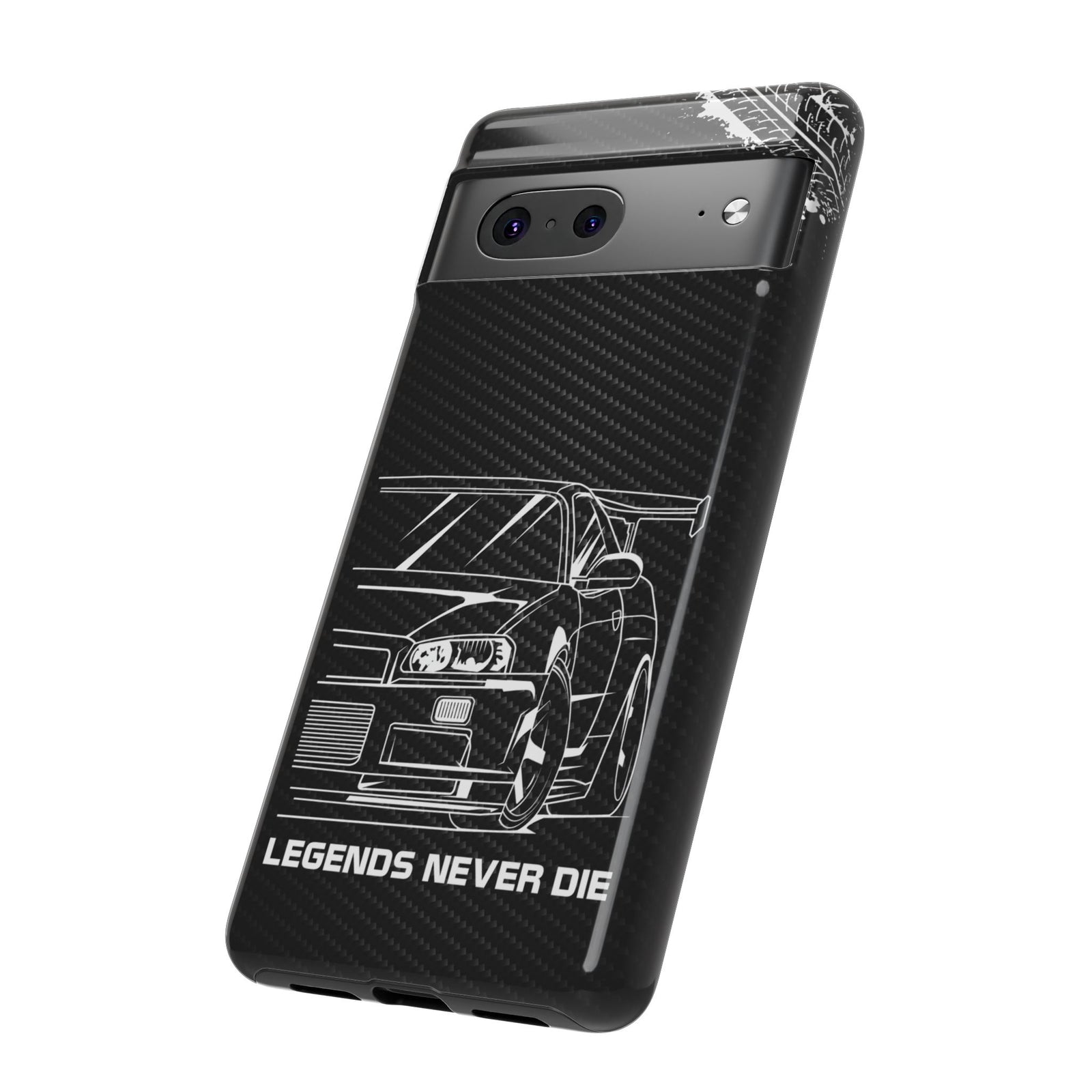 JDM Legends Never Die Tough Phone Case - Google Pixel 7, glossy, side view