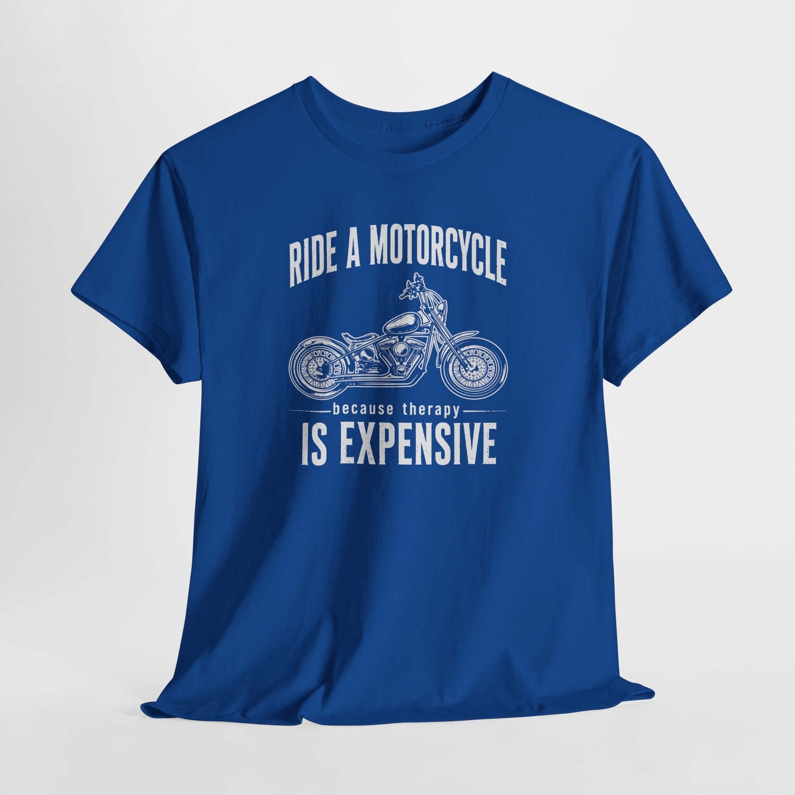Cruiser motorcycle t-shirt lifestyle photo