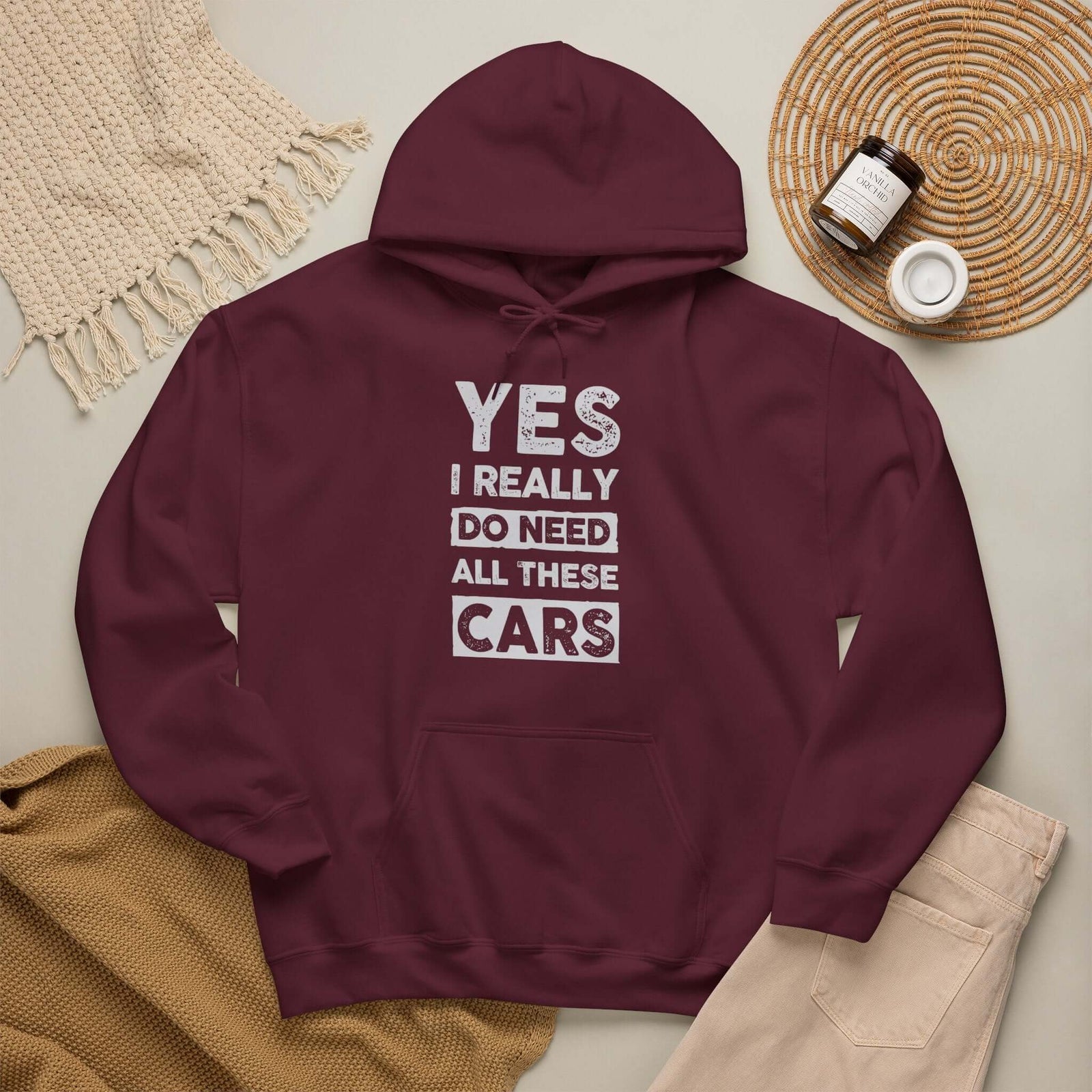 Yes I Really Do Need All These Cars Hoodie - funny car guy gift pullover