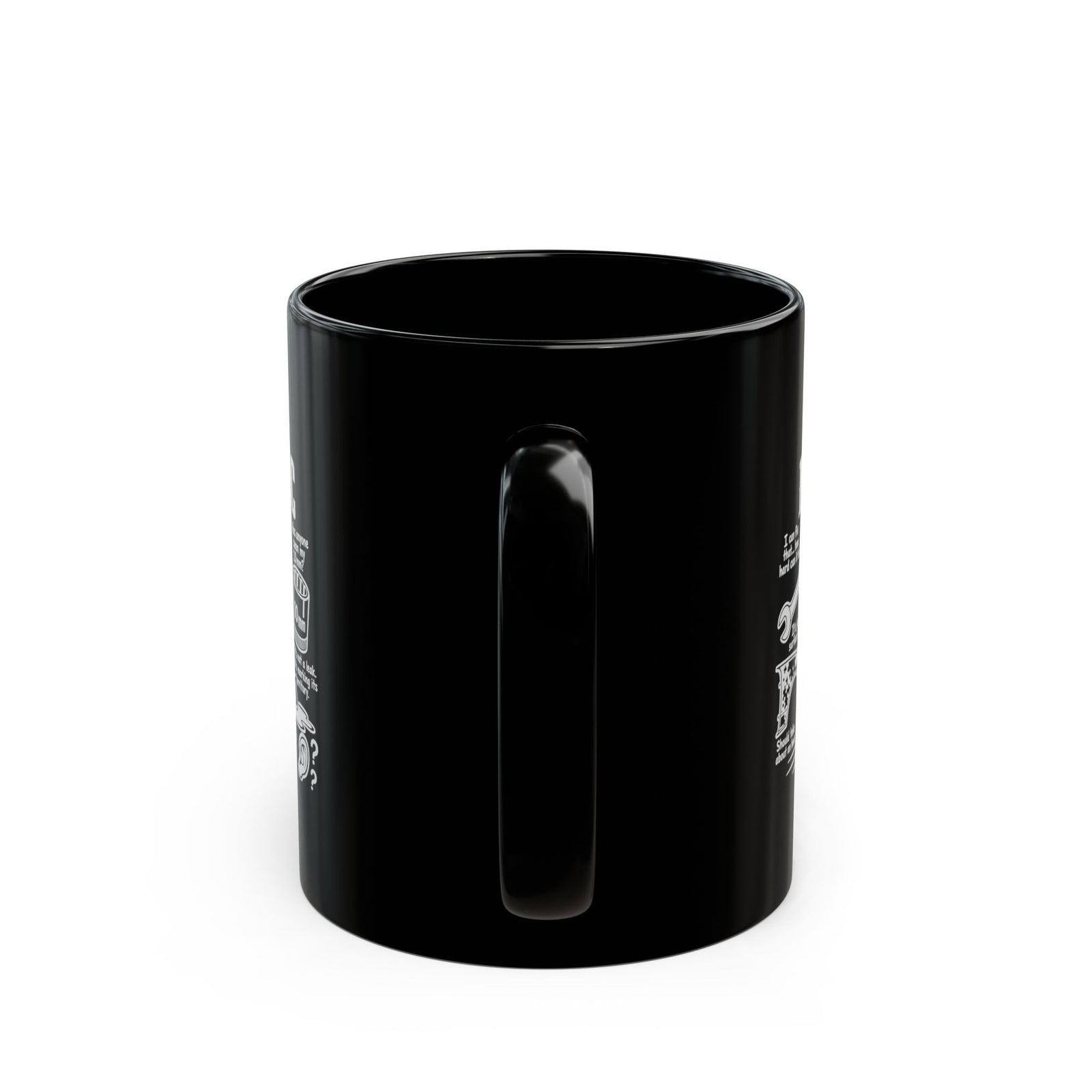 Mechanic Brain Coffee Mug - 11oz black coffee mug, handle facing front