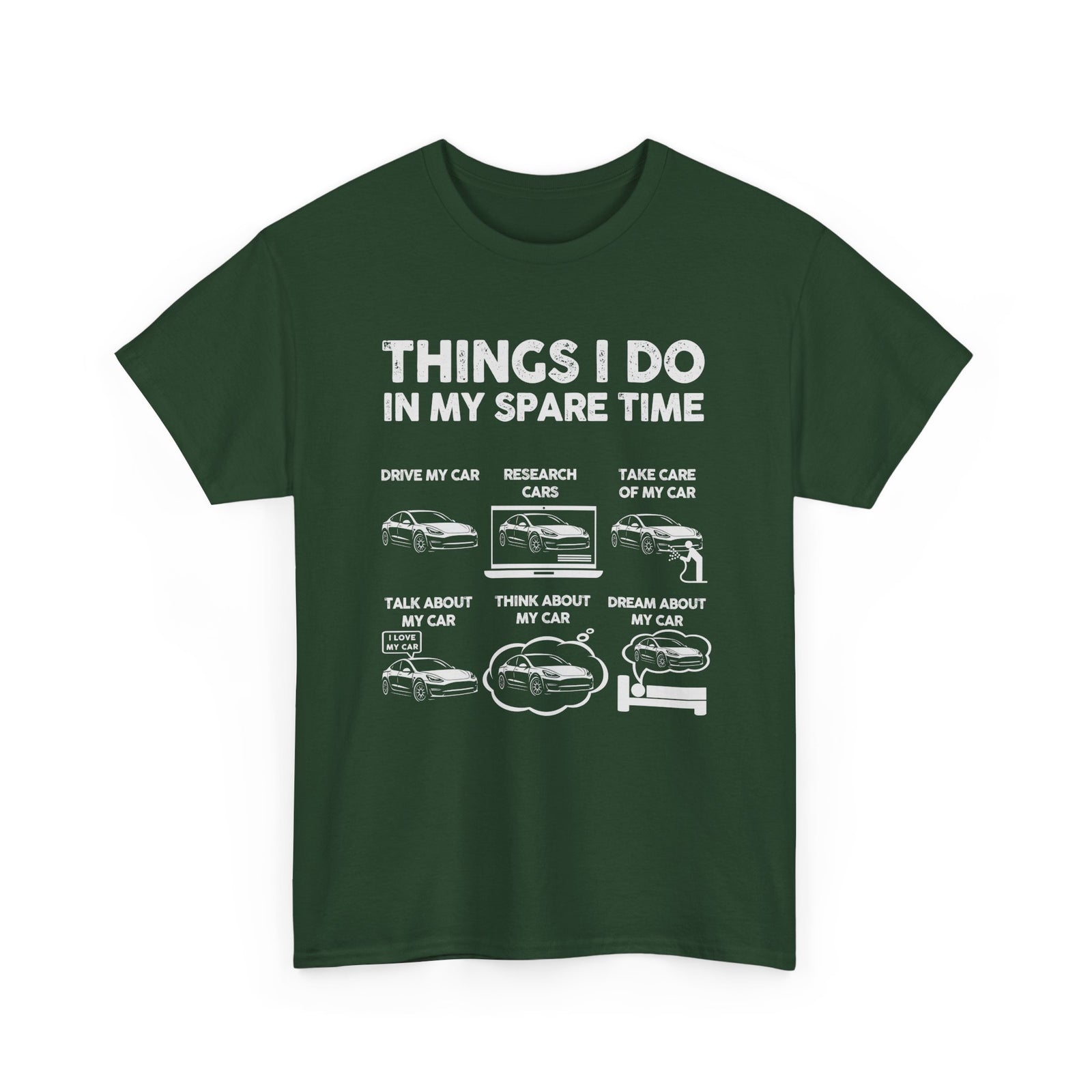 Things I Do In My Spare Time Tesla Owner T-Shirt | EV Car Guy Tee