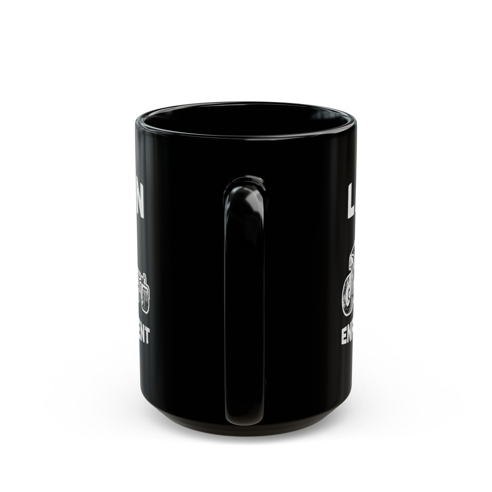 Lawn Enforcement mug - funny lawn mowing humor design - gift for yard enthusiast