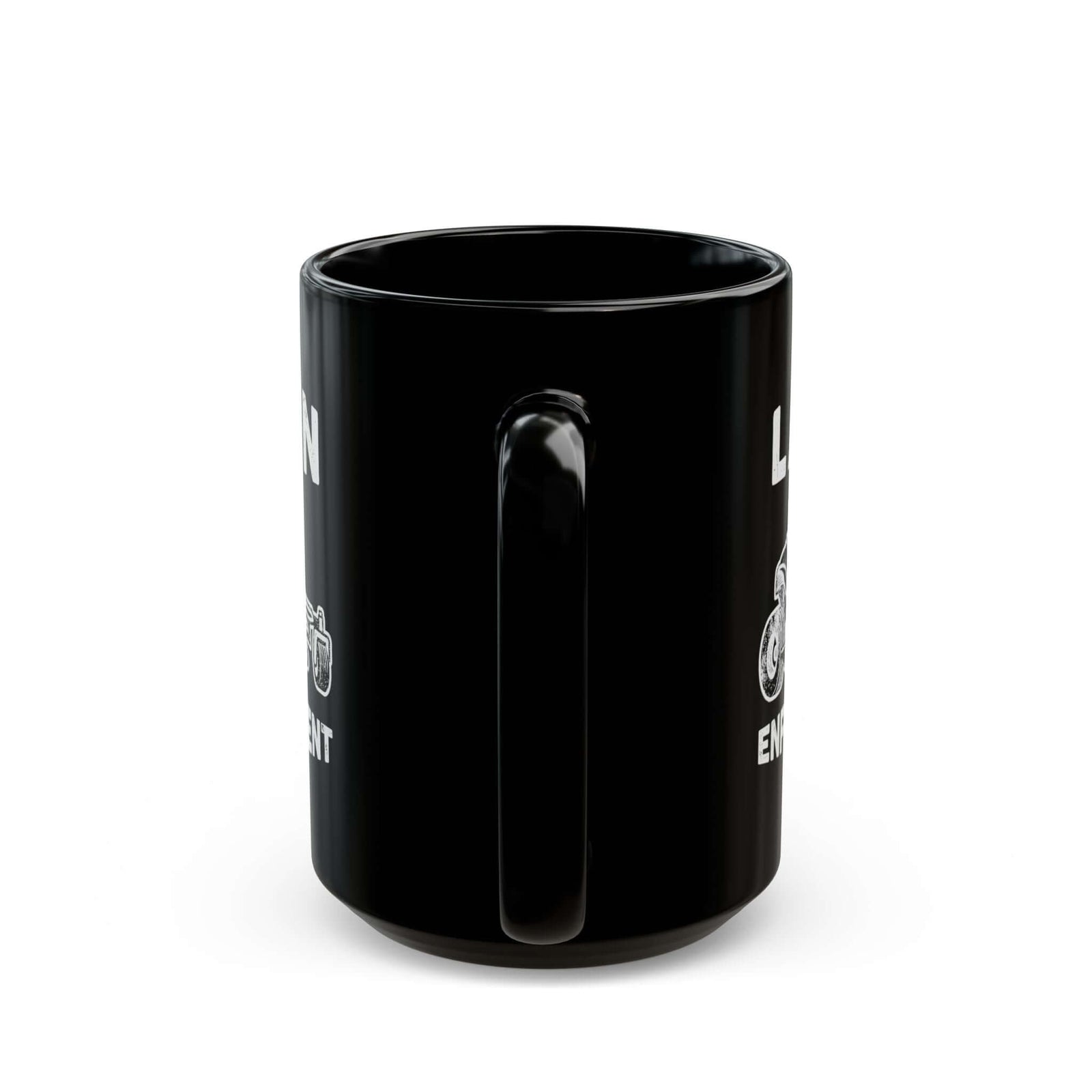 Lawn Enforcement mug - funny lawn mowing humor design - gift for yard enthusiast