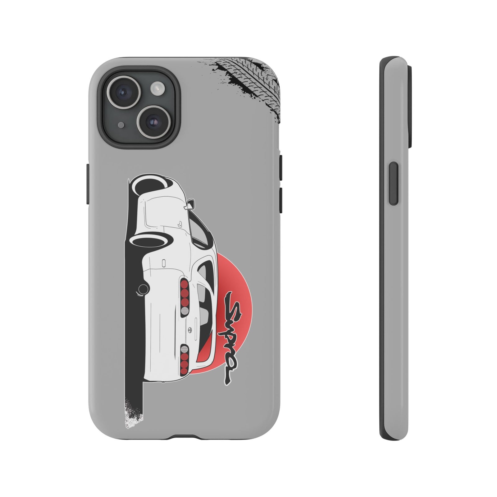 MKIV A80 Supra 2JZ Beast Tough Phone Case - iPhone 15 Plus, glossy, front and side view