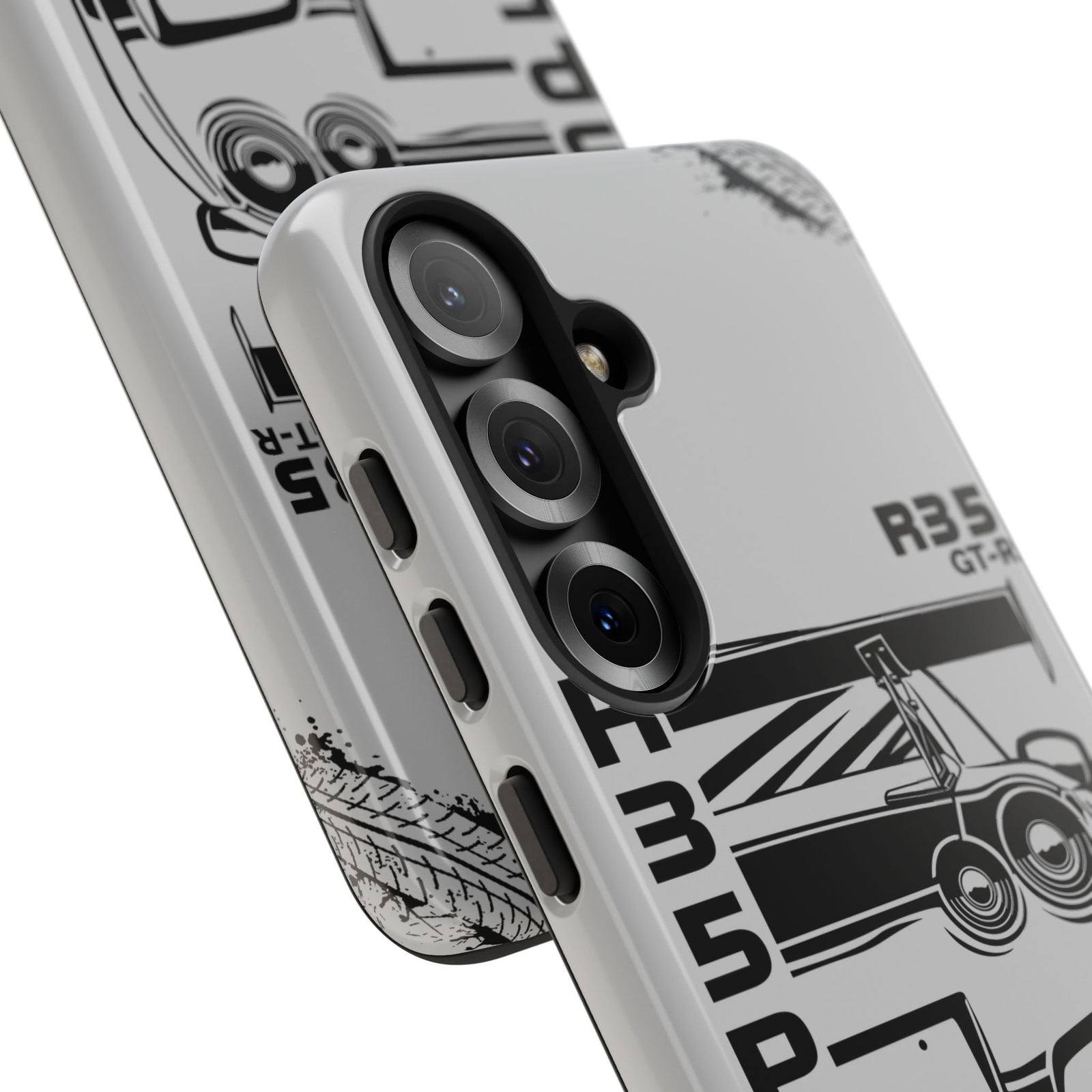 JDM Front View Tough Phone Case - Samsung Galaxy S24, glossy, edge and port close-up
