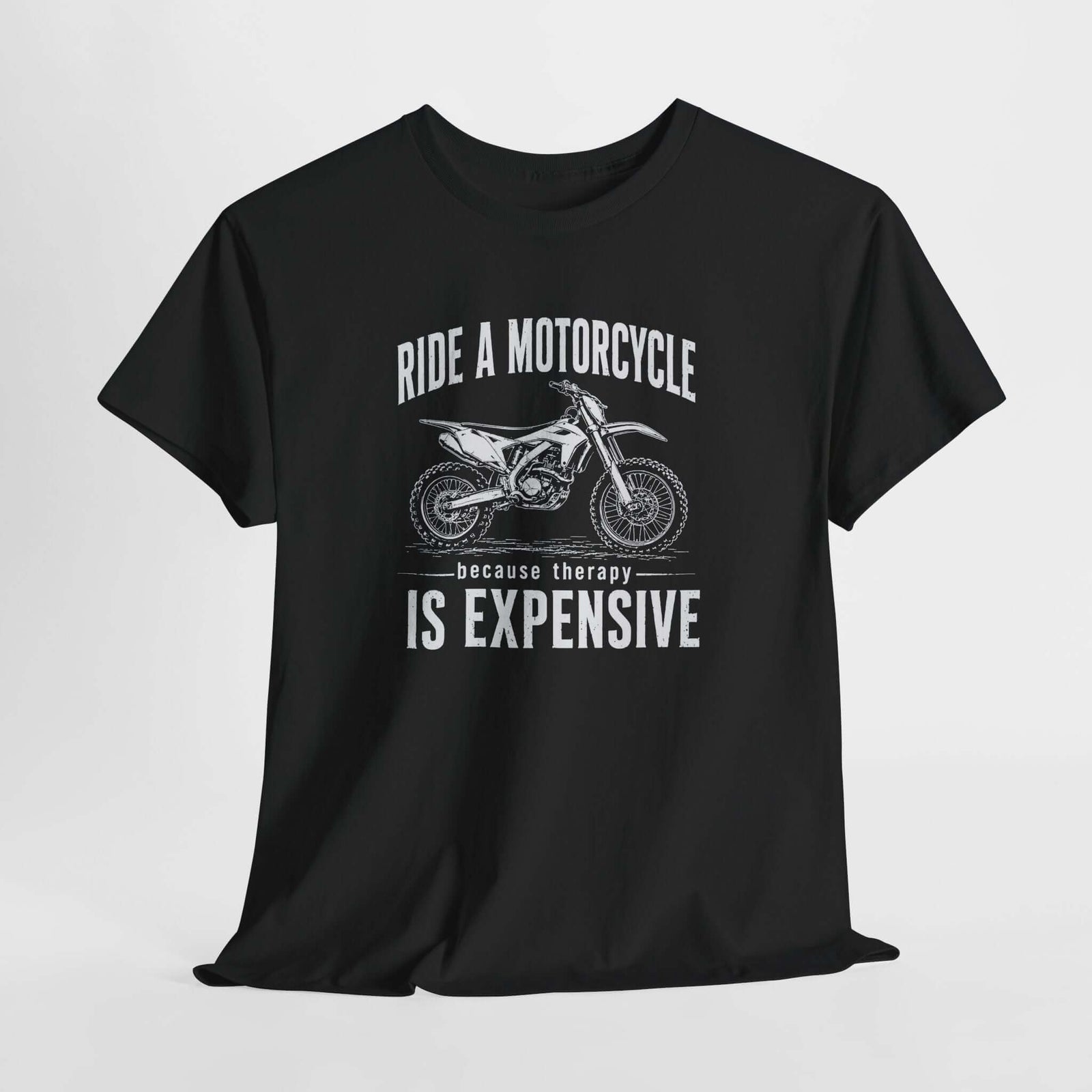 Dirt bike t-shirt front print, charcoal color