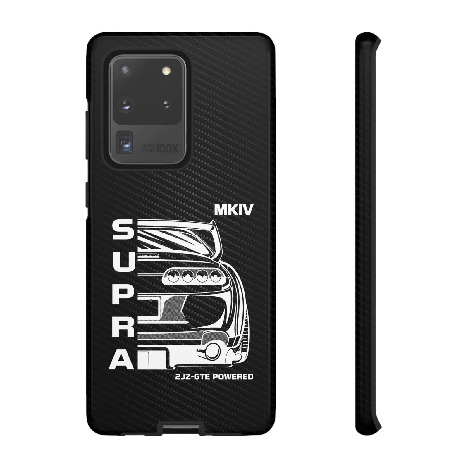 JDM Back View Tough Phone Case - Samsung Galaxy S20 Ultra, glossy, front and side view