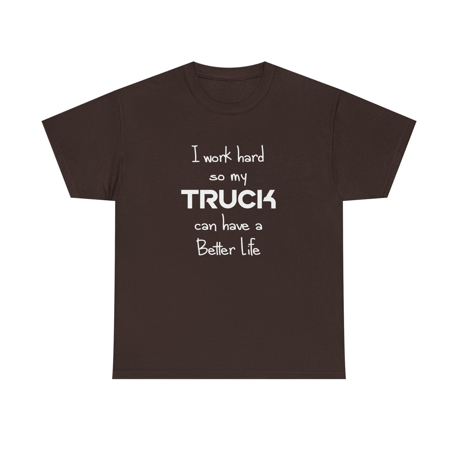 Truck enthusiast gift t-shirt lifestyle shot - pickup truck lover apparel