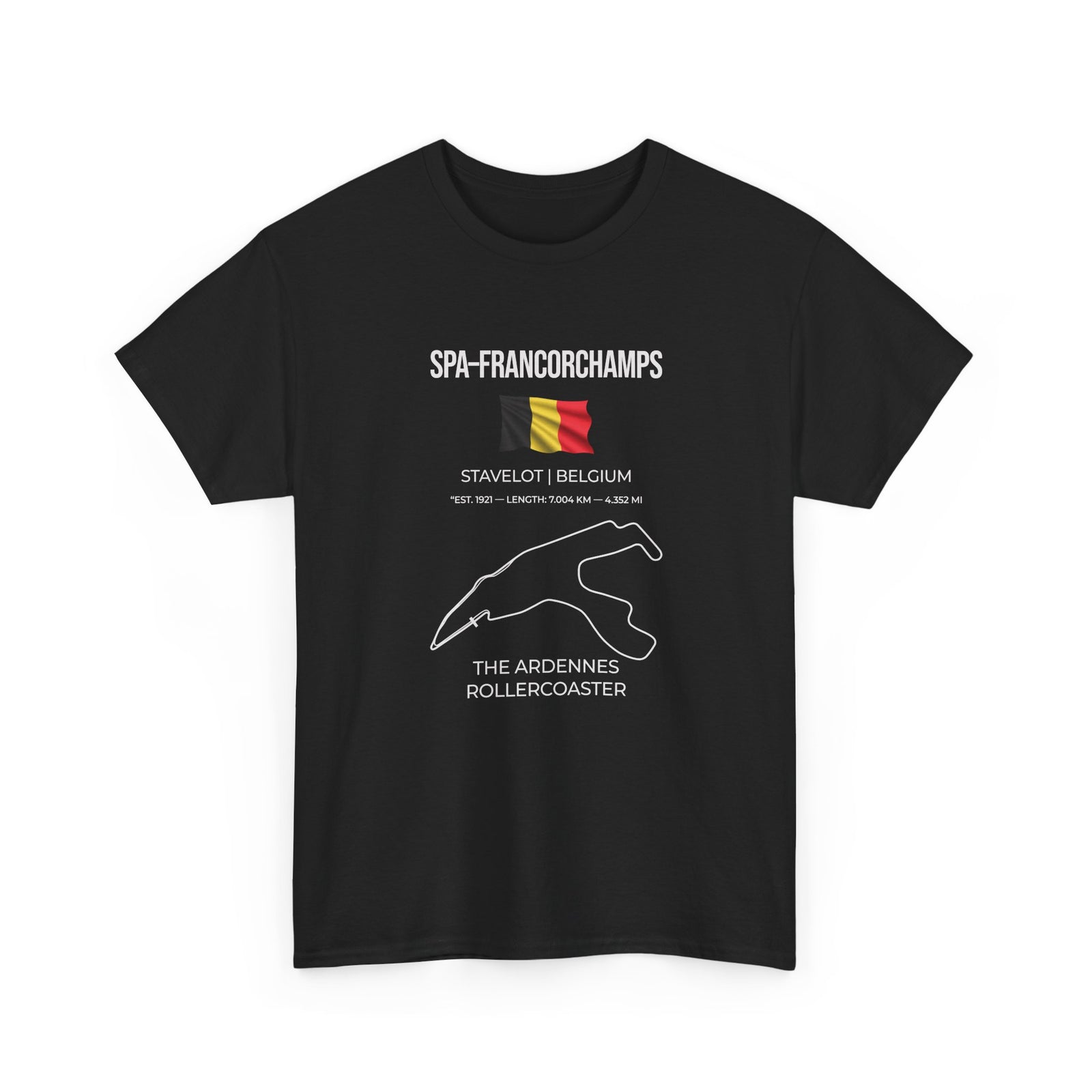 Spa-Francorchamps F1 Racing Track T-Shirt gift for car enthusiast