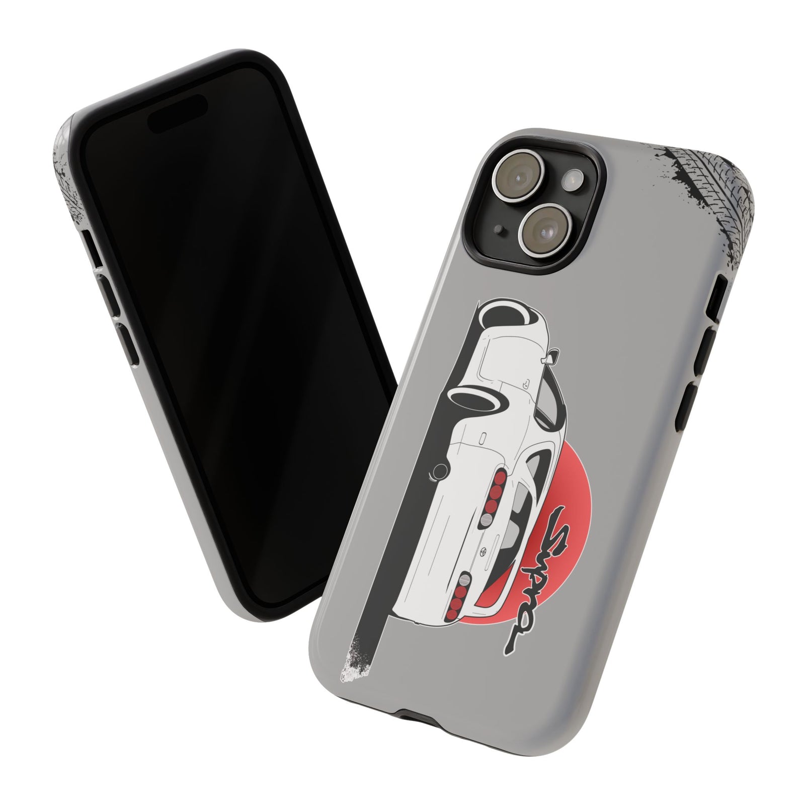 MKIV A80 Supra 2JZ Beast Tough Phone Case - iPhone 15, glossy, front and back view
