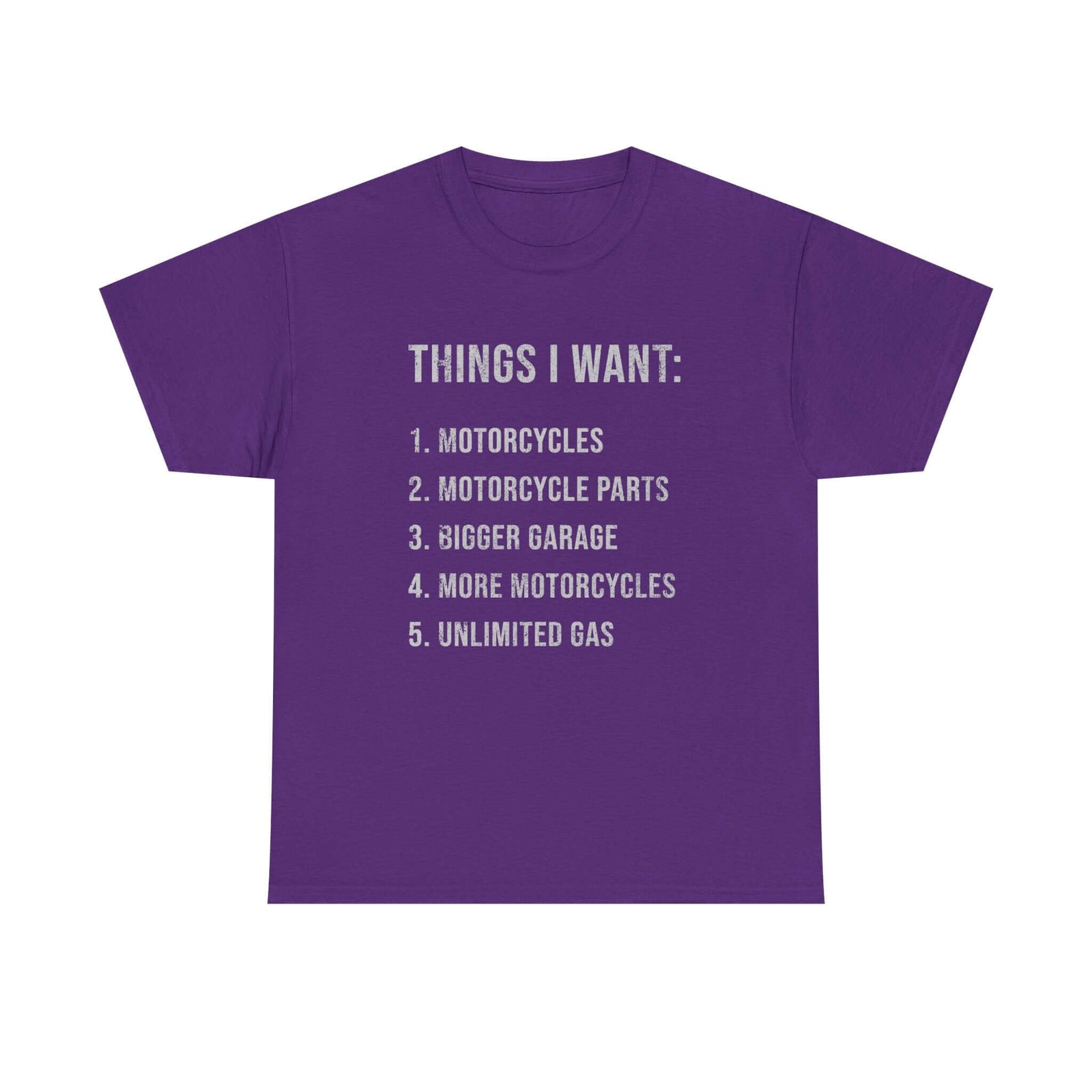 Biker Things I Want t-shirt - funny motorcycle enthusiast gift