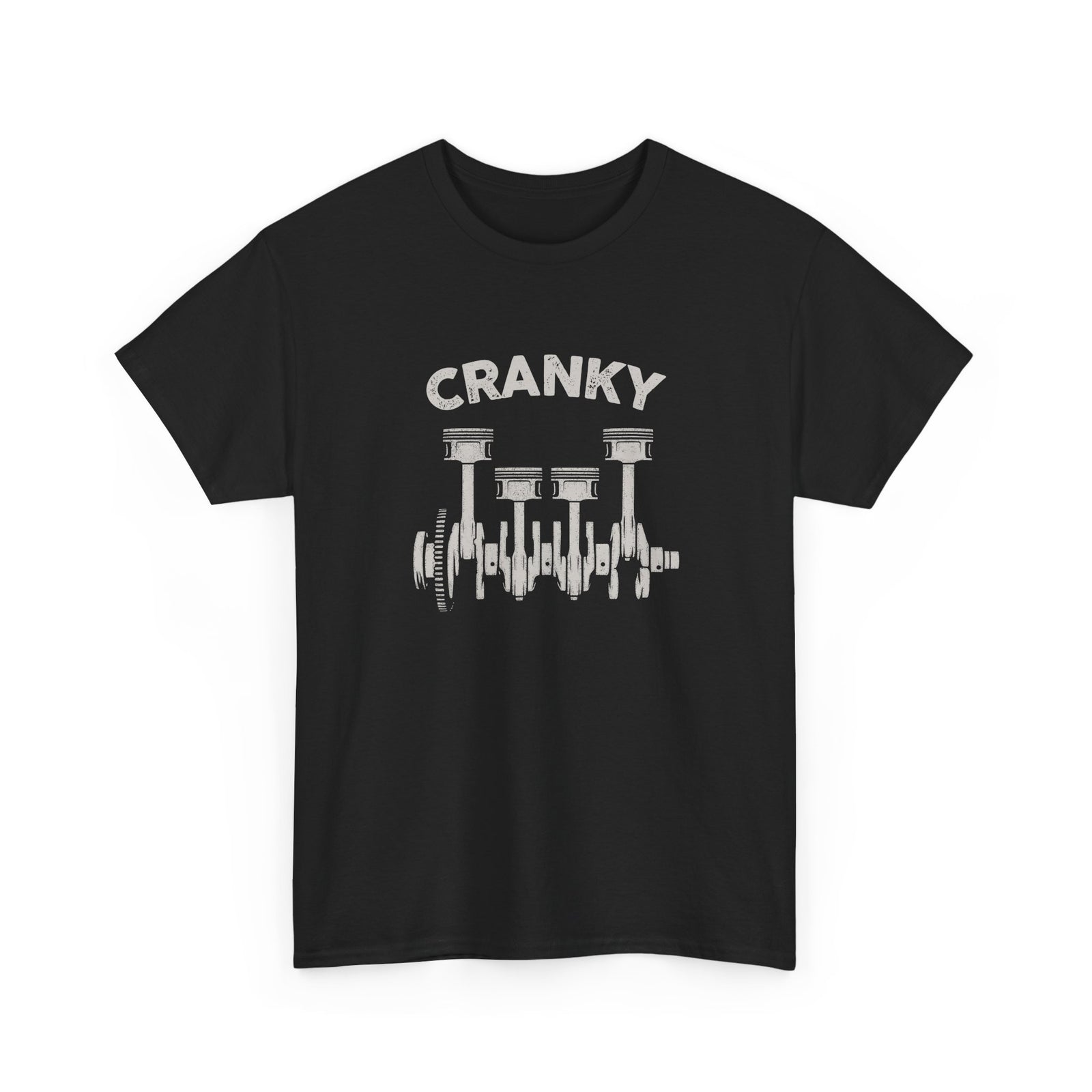 Cranky Mechanic T-Shirt | Funny Crankshaft Car Guy Tee