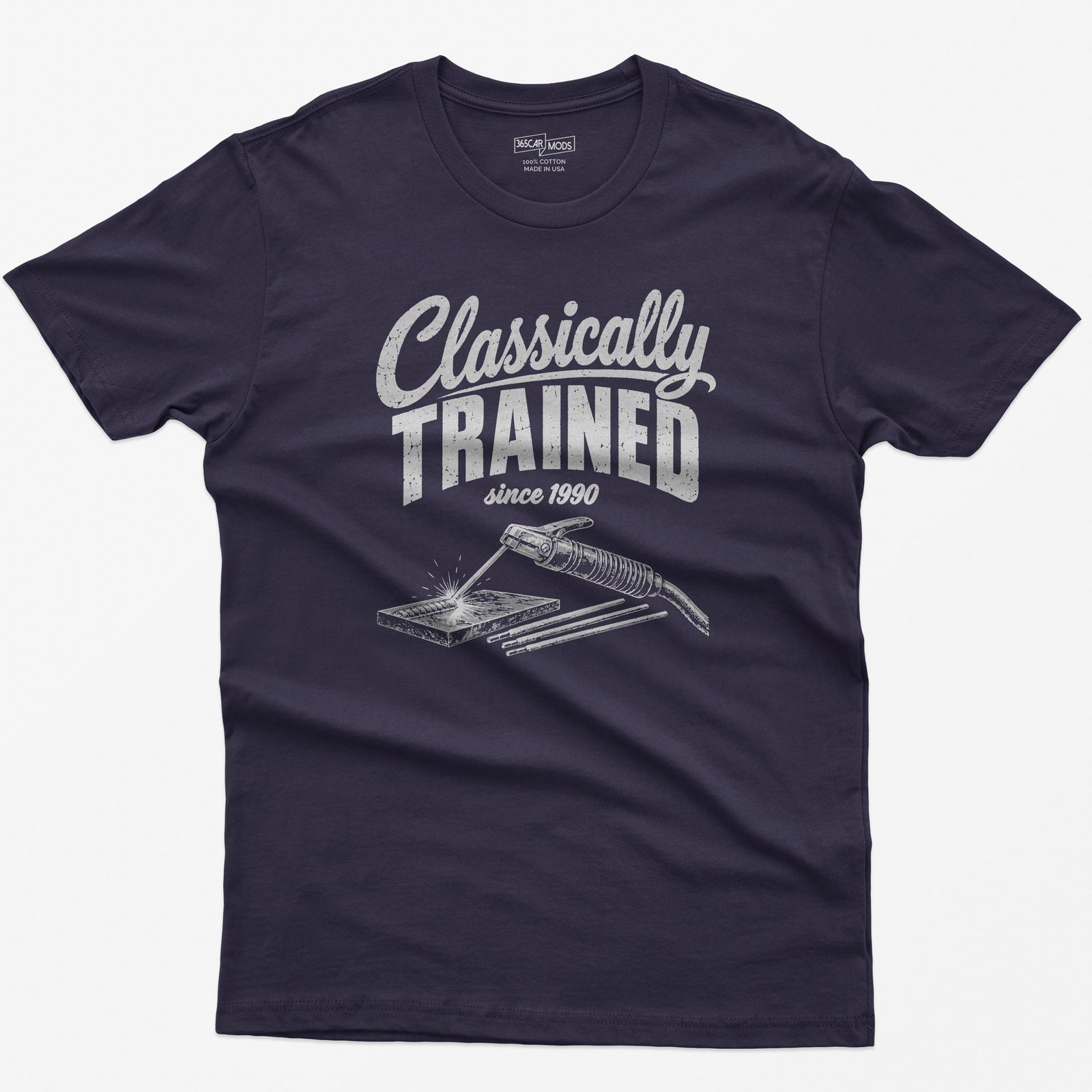 Classically Trained Welder T-Shirt in Blackberry