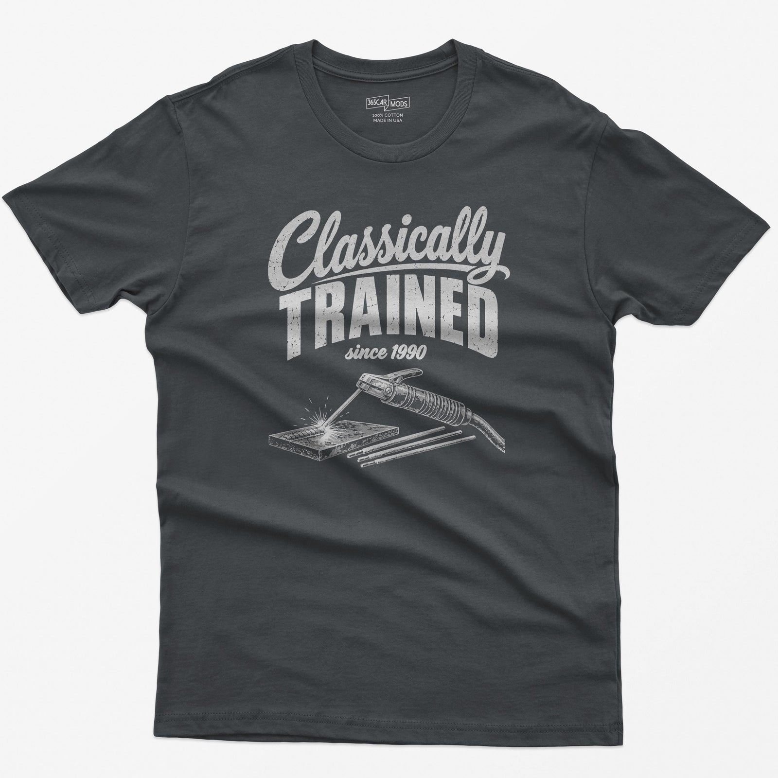 Classically Trained Welder T-Shirt in Charcoal