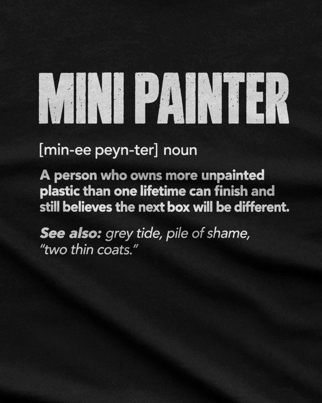 Mini Painter Definition T-Shirt - design close-up